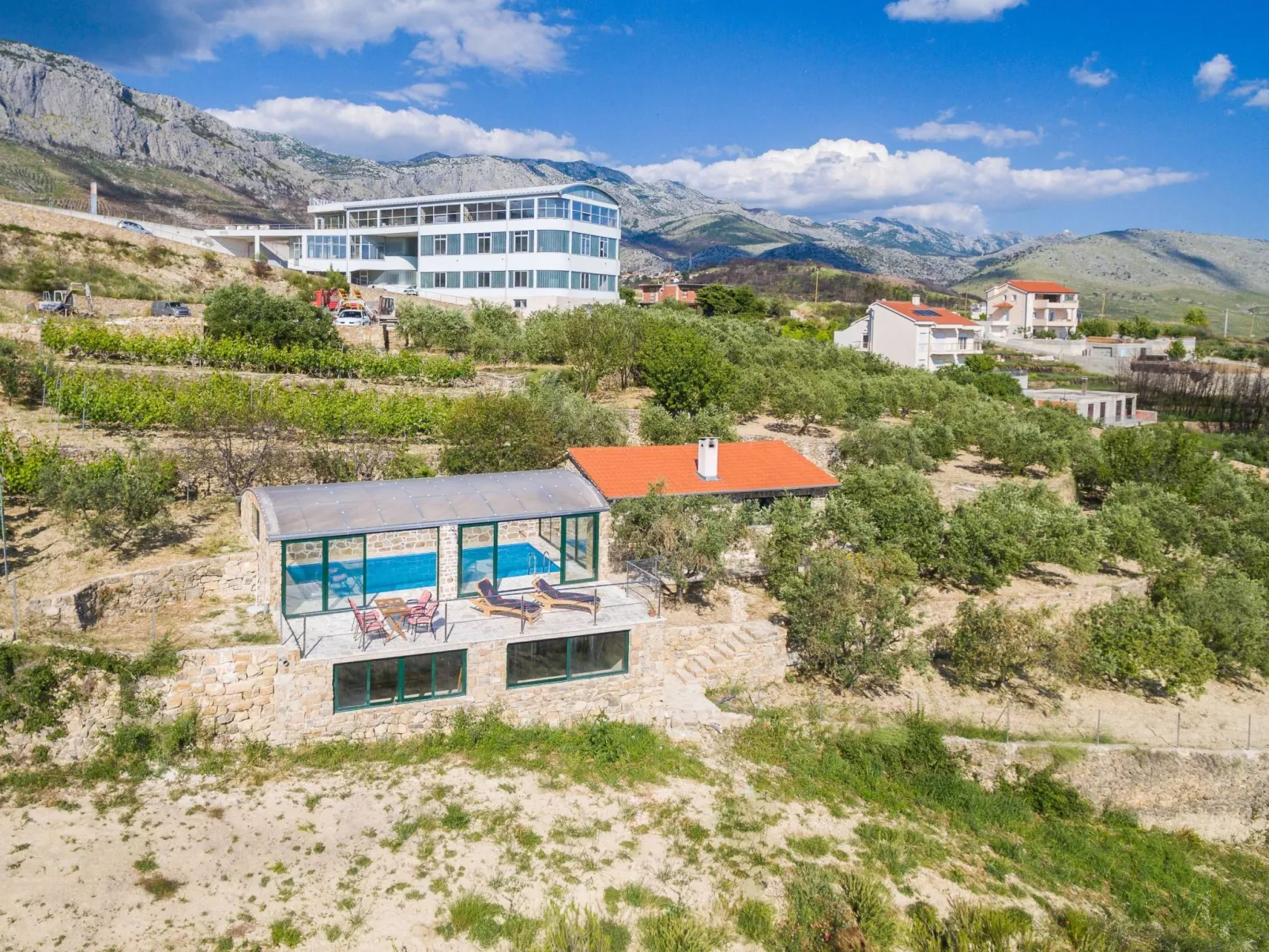 Ferienvilla Kalista mit Pool und tollem Ausblick-Dehors