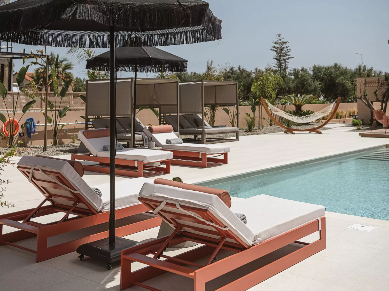 Villa Agali - ''Freier'' beheizter Pool, 70m zum Meer-Dedans