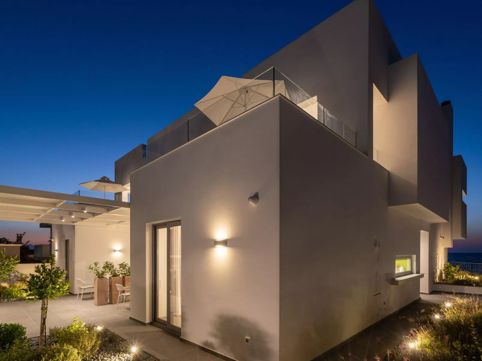 Dias Blaue Villa-Draußen