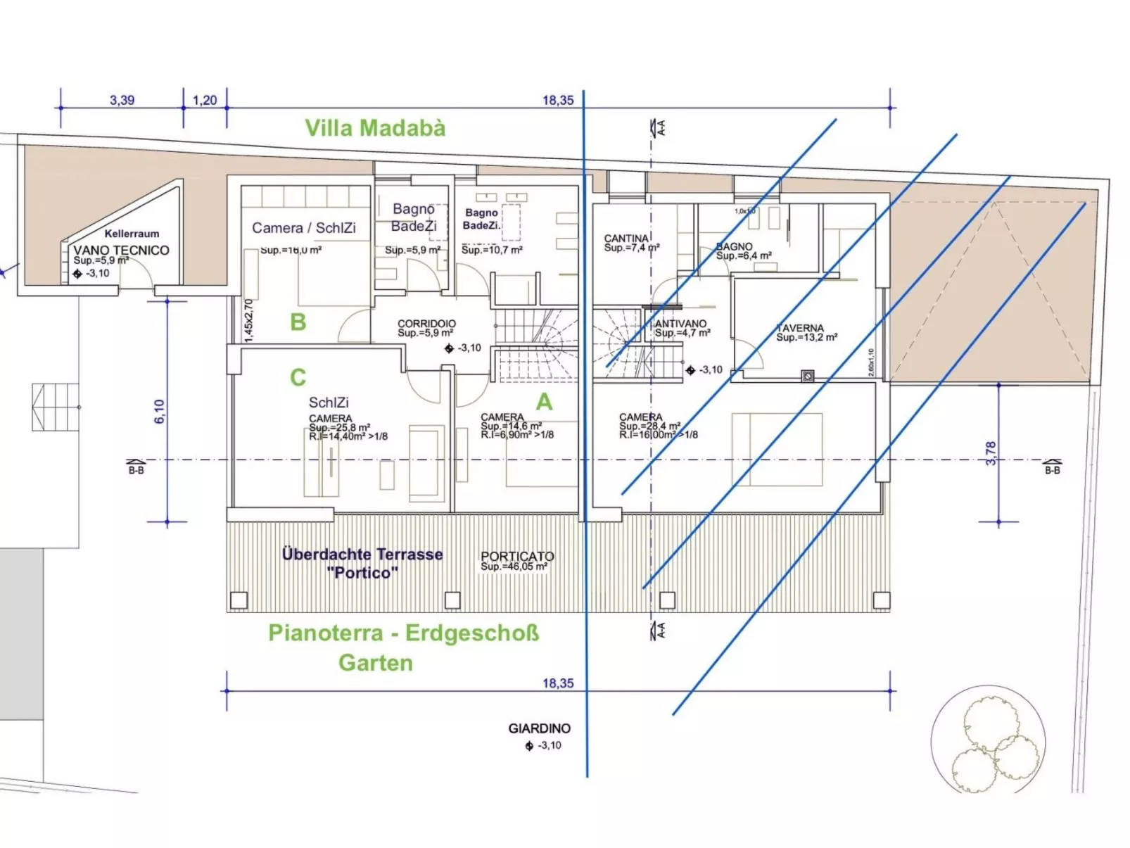 Ferienvilla 'Madabà' mit Blick aufs Wasser-Inside