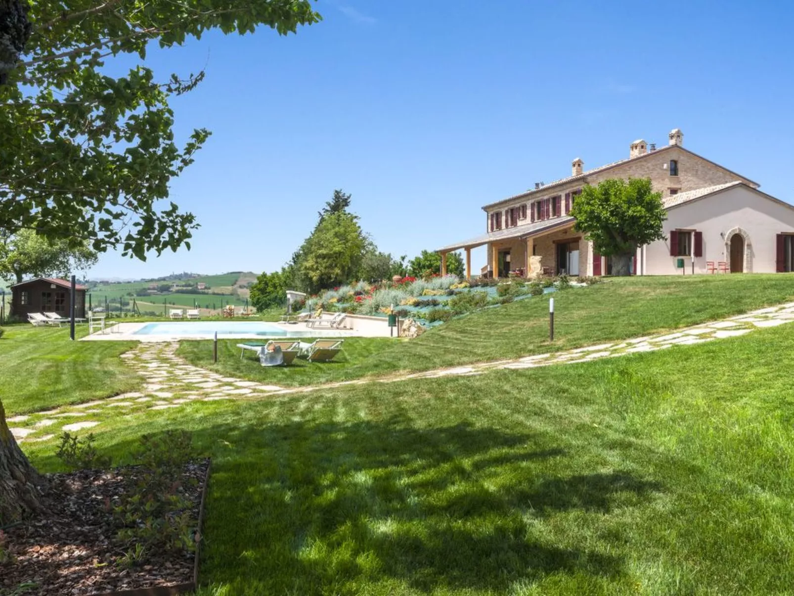 Villa i Gelsi Marche Urlaub, privater Pool-Outside