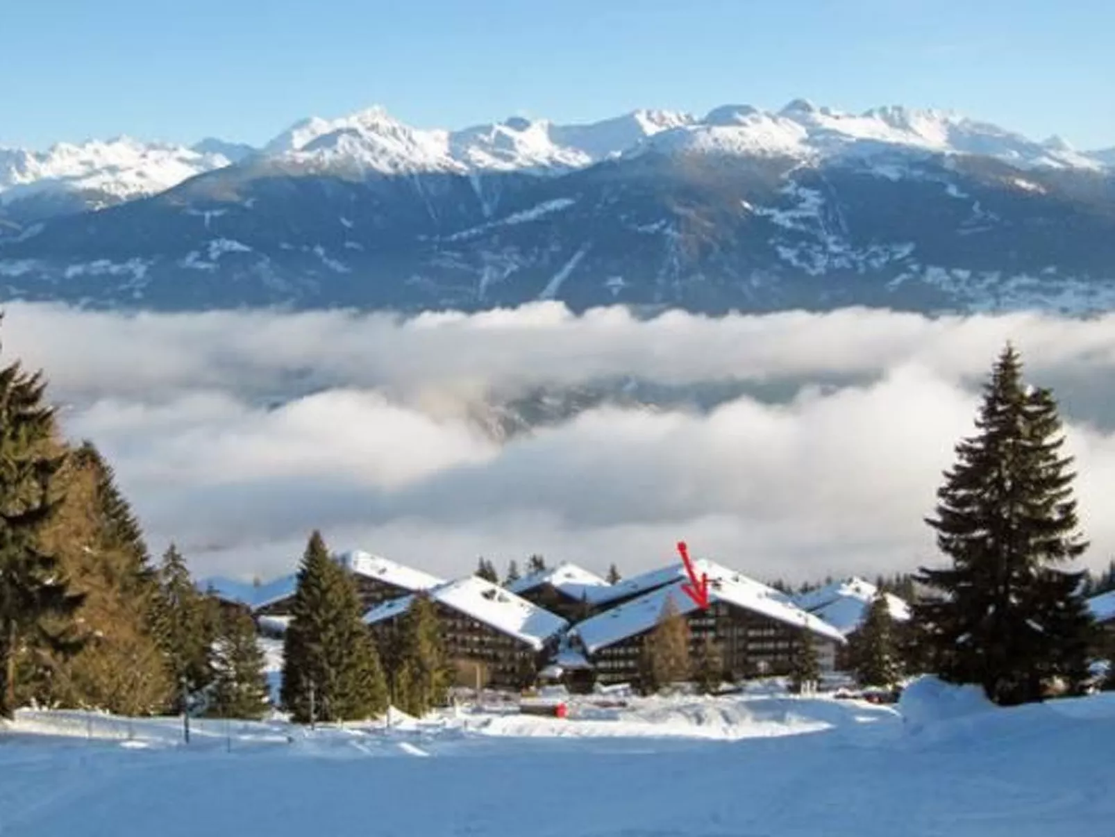 Ski-in Wohnung in Anzere mit Parkplatz-Outside