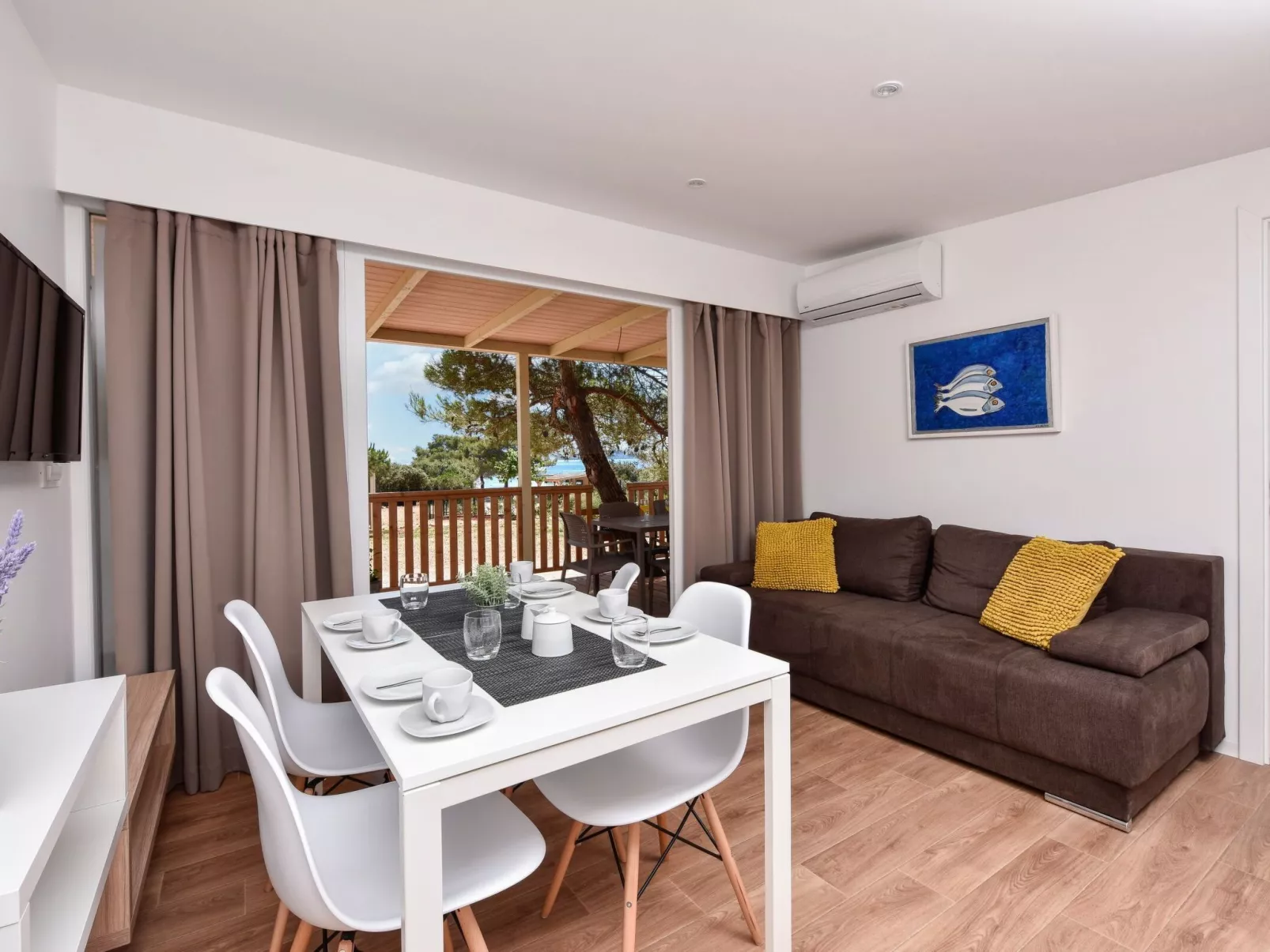 Mobilheim direkt am Strand-Inside