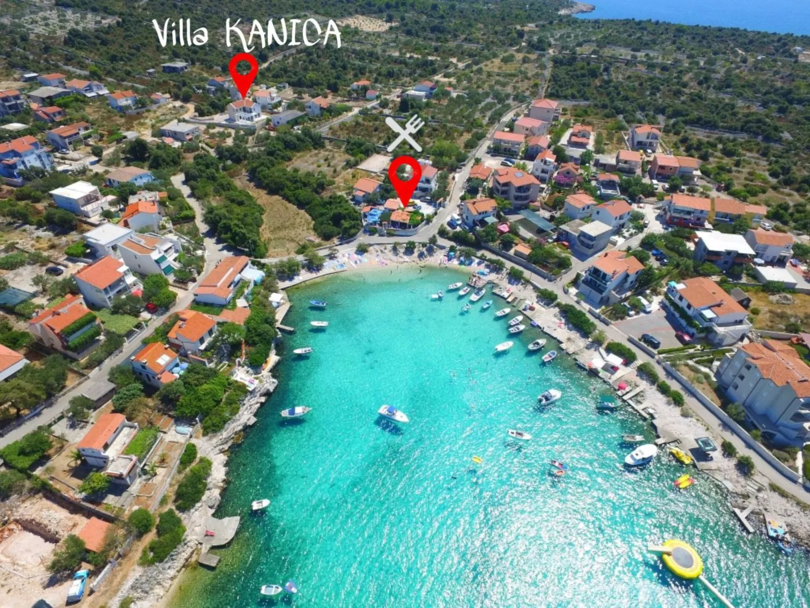 Haus in Dvornica mit privatem Parkplatz-Dehors