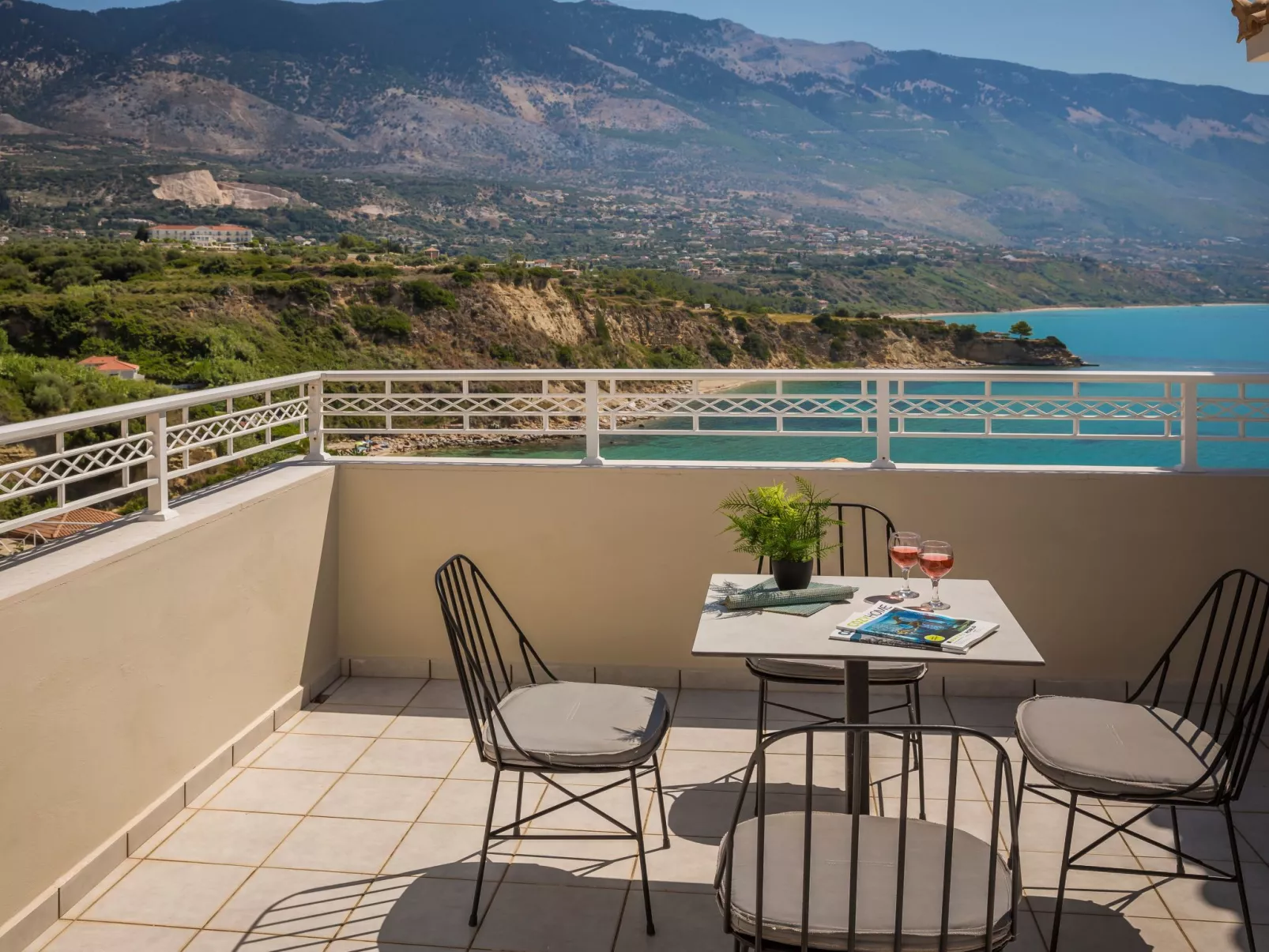 Luxusvilla Thalassa, direkt am Meer-Dehors