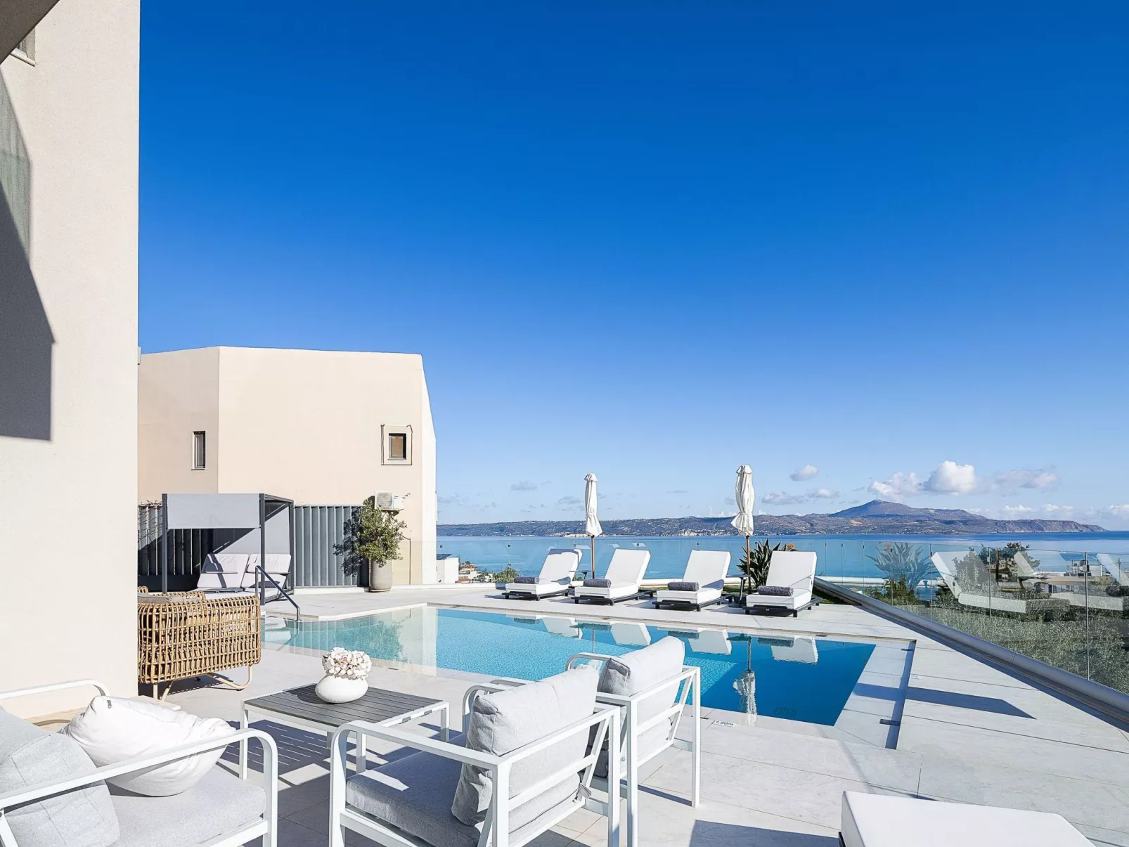 Kalyves Royal Villa-''Gratis''beheizter Pool, Fitnessraum, Meerblick-Outside