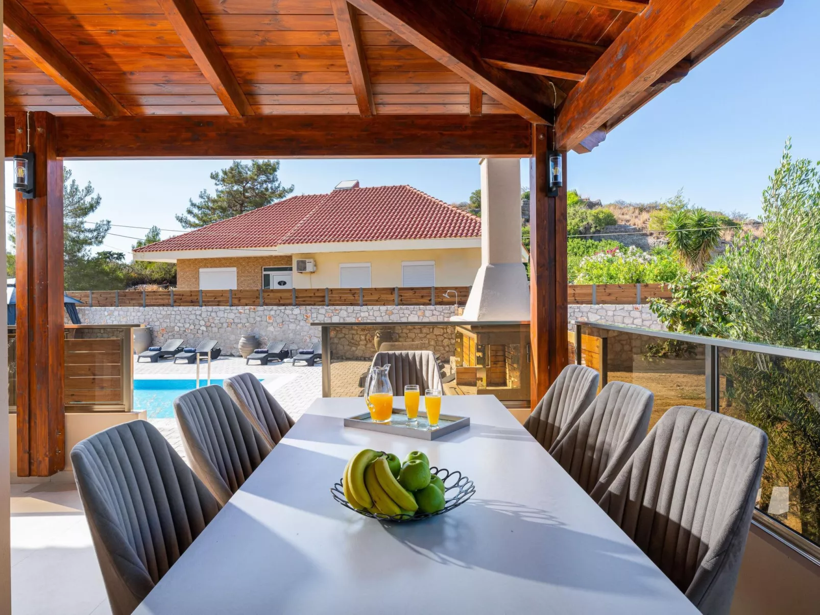 Luxus-Villa Panthea auf der Insel Rhodos-Dehors