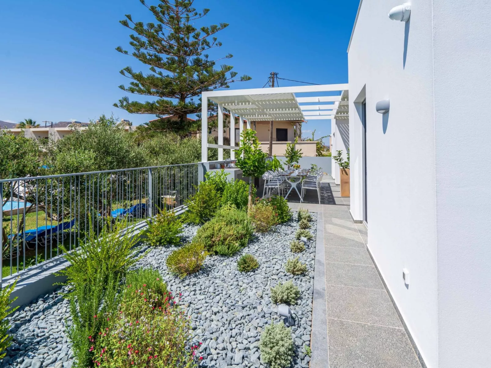 Dias Blaue Villa-Draußen