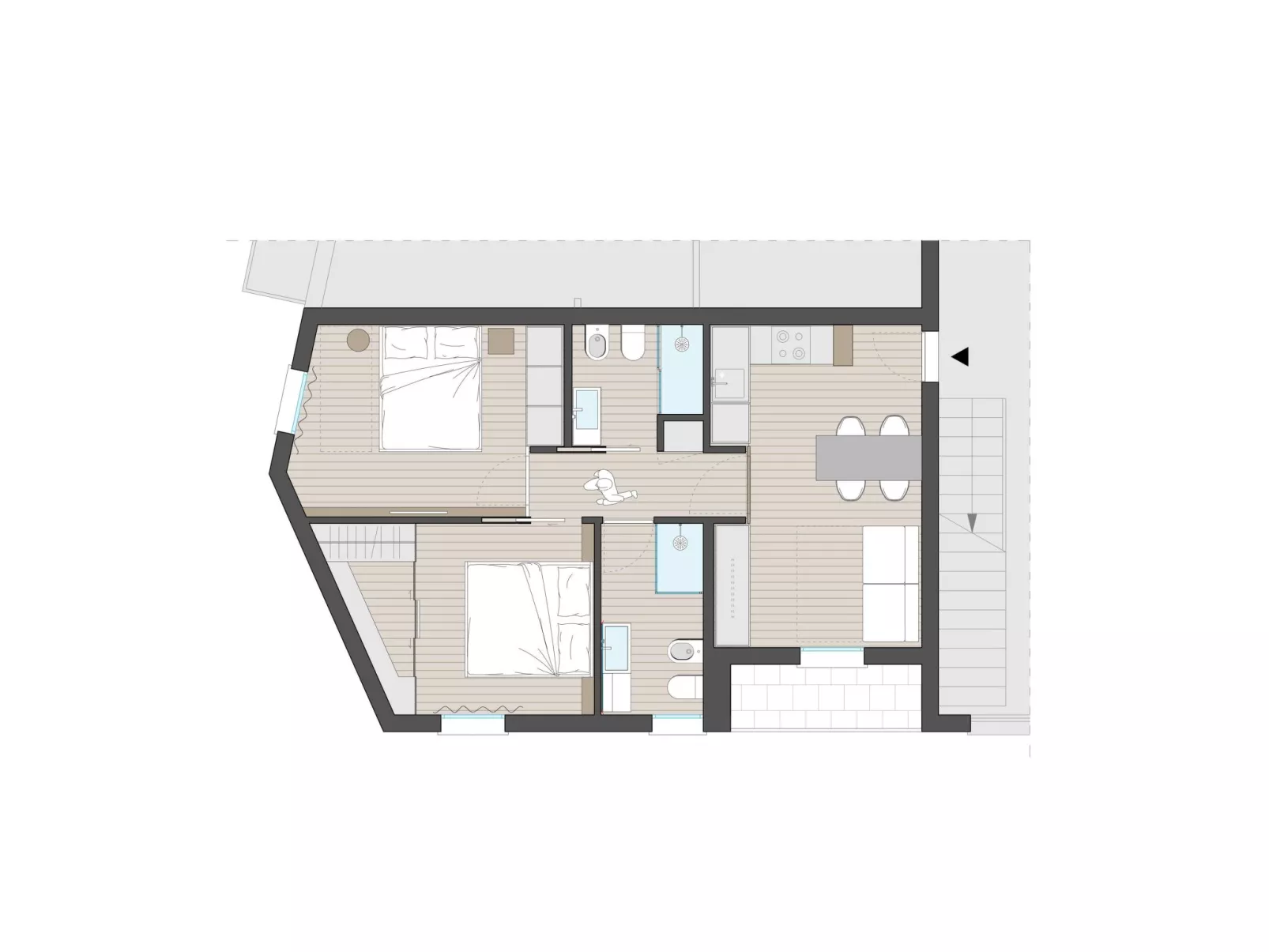 Wohnung mit Balkon-Inside