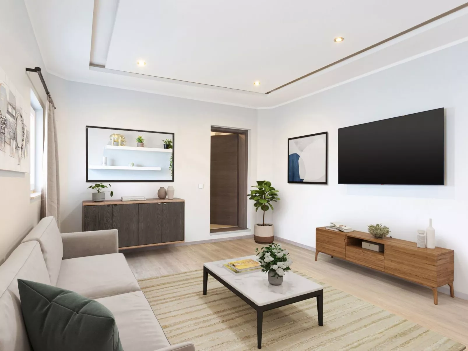 2-Schlafzimmer-Wohnung mit gemeinsamem Schwimmbad-Drinnen