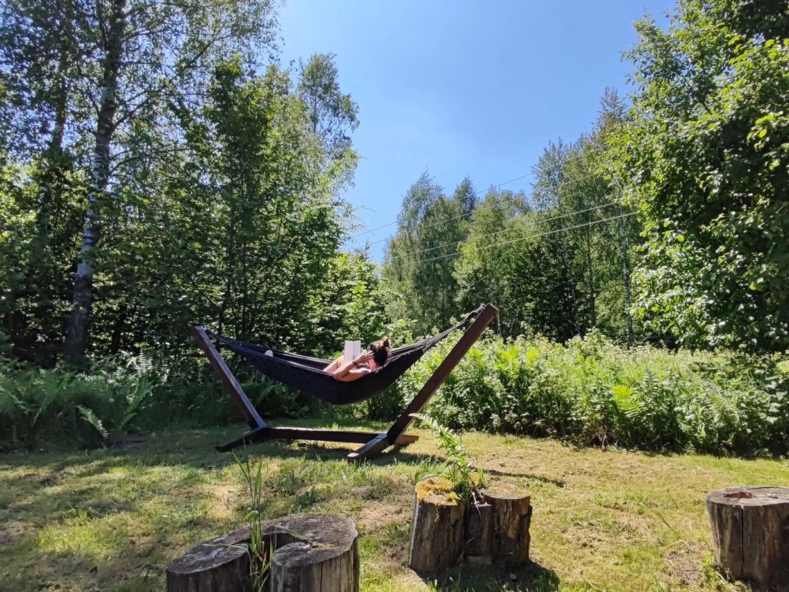 Ganzjährig bewohnbares Ferienhaus - grün-Draußen