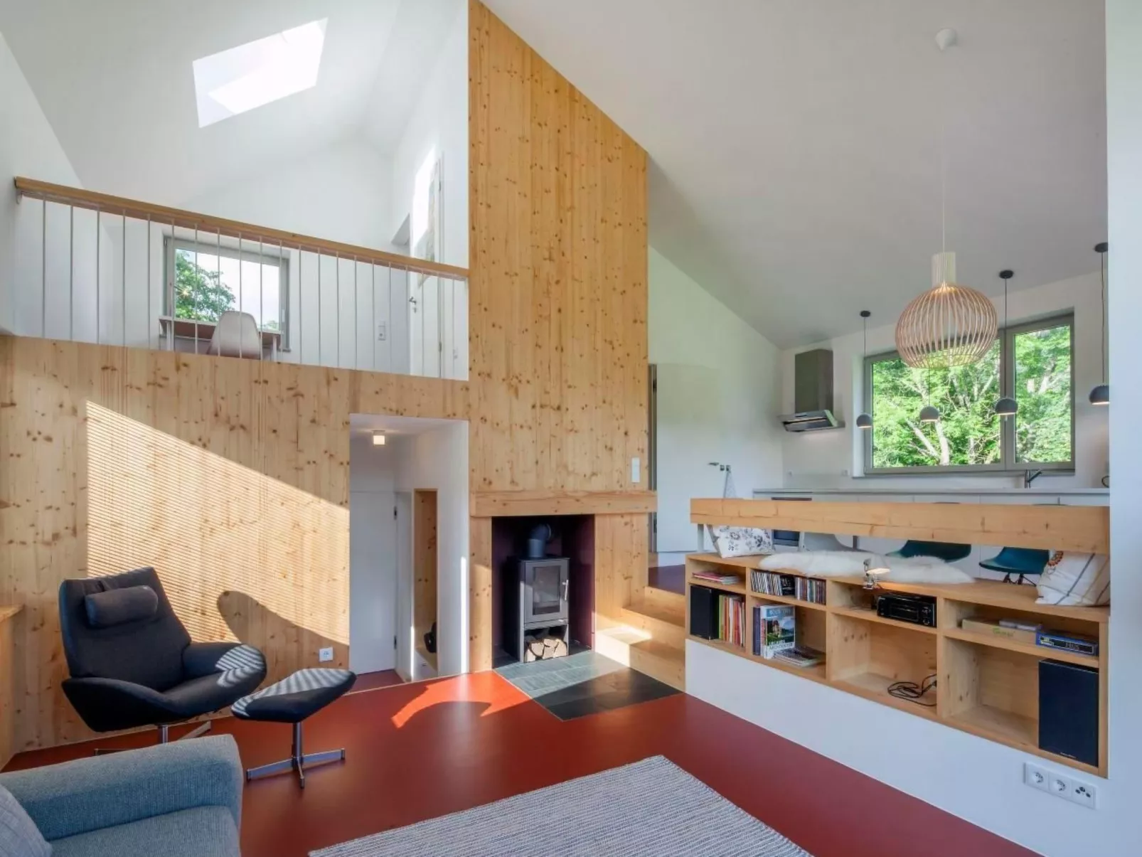 Moderner Holzhausneubau in der Eifel-Dedans