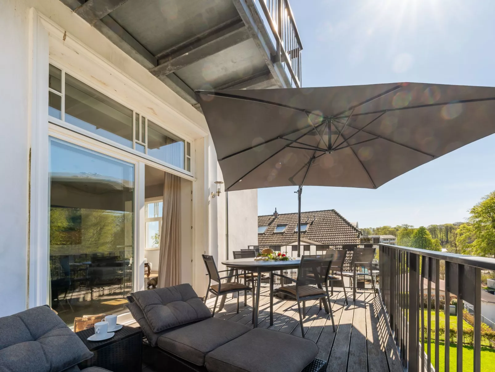 Schilfrohr Meerblick - Drinnen