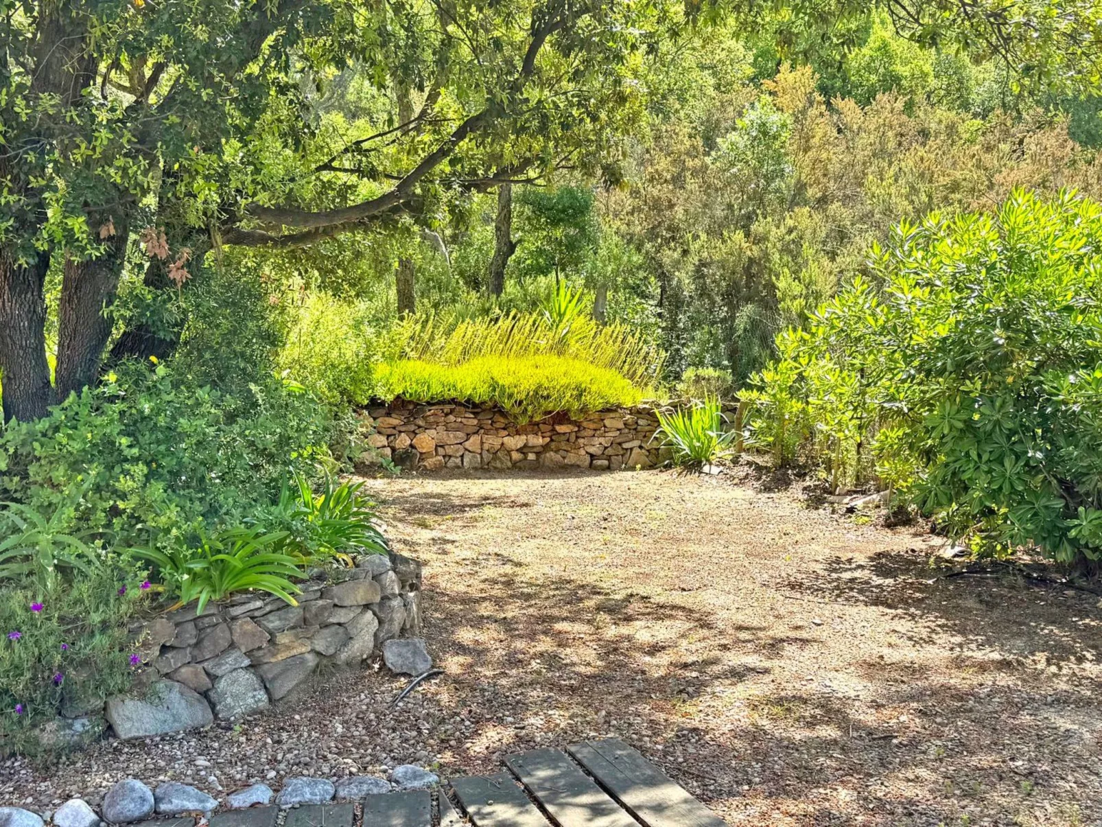 Schöne Villa mit innovativer Architektur in einem grünen Nest im Herzen des Mas-Drinnen