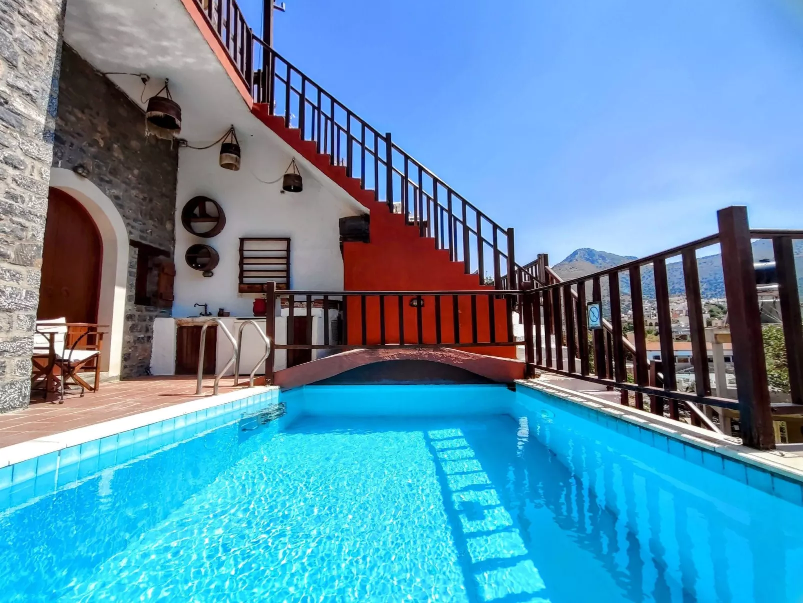 Steinhaus Erato Privater Pool Landschaftliche Kretische Ansichten