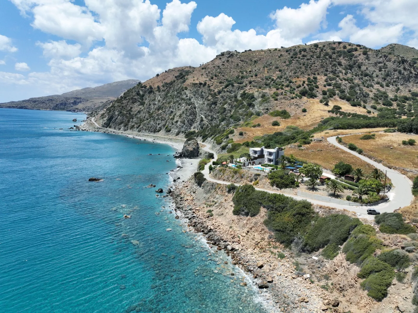 "Villa Faye" direkt am Strand-Dehors