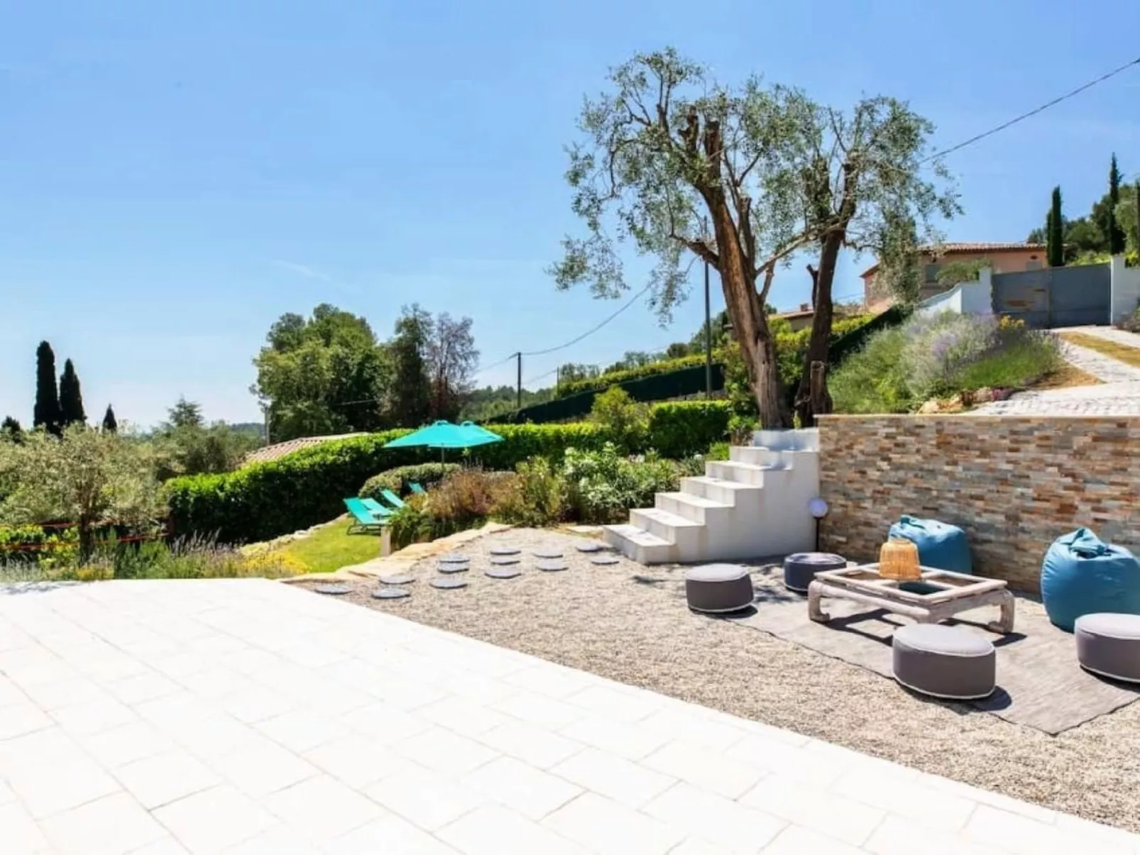 Côte d'Azur ganze Villa beheizter Pool Meerblick-Draußen