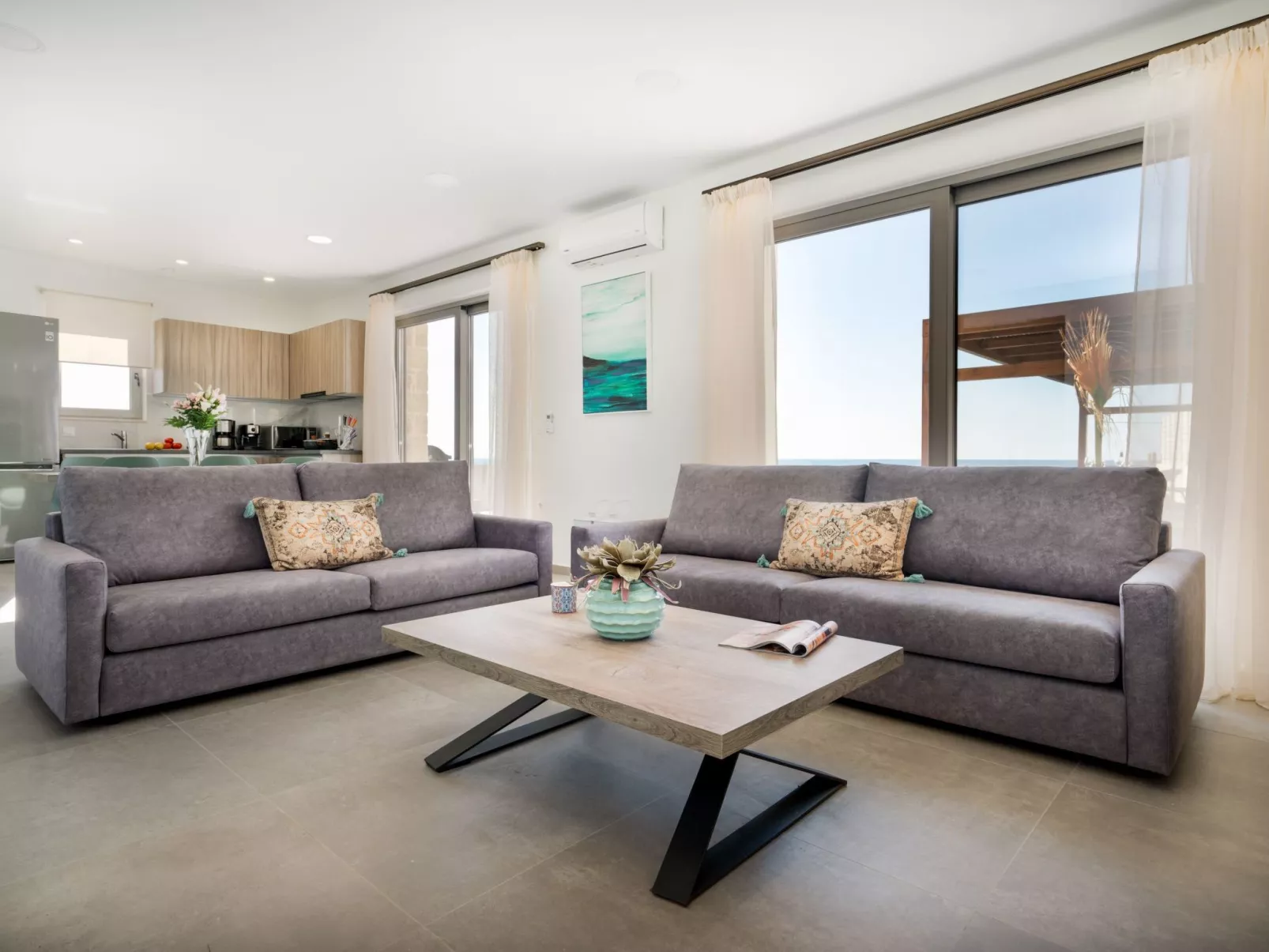 Villa am Strand in Rethymno mit privatem Pool-Inside