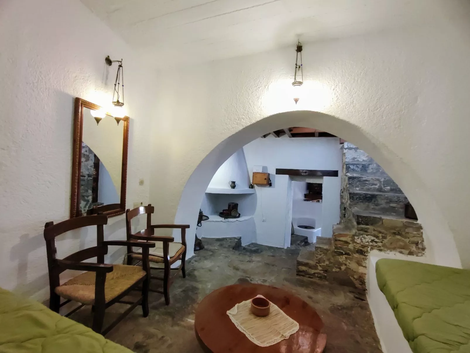 Meerblick-Ferienhaus Argyro in Mavrikiano.-Inside