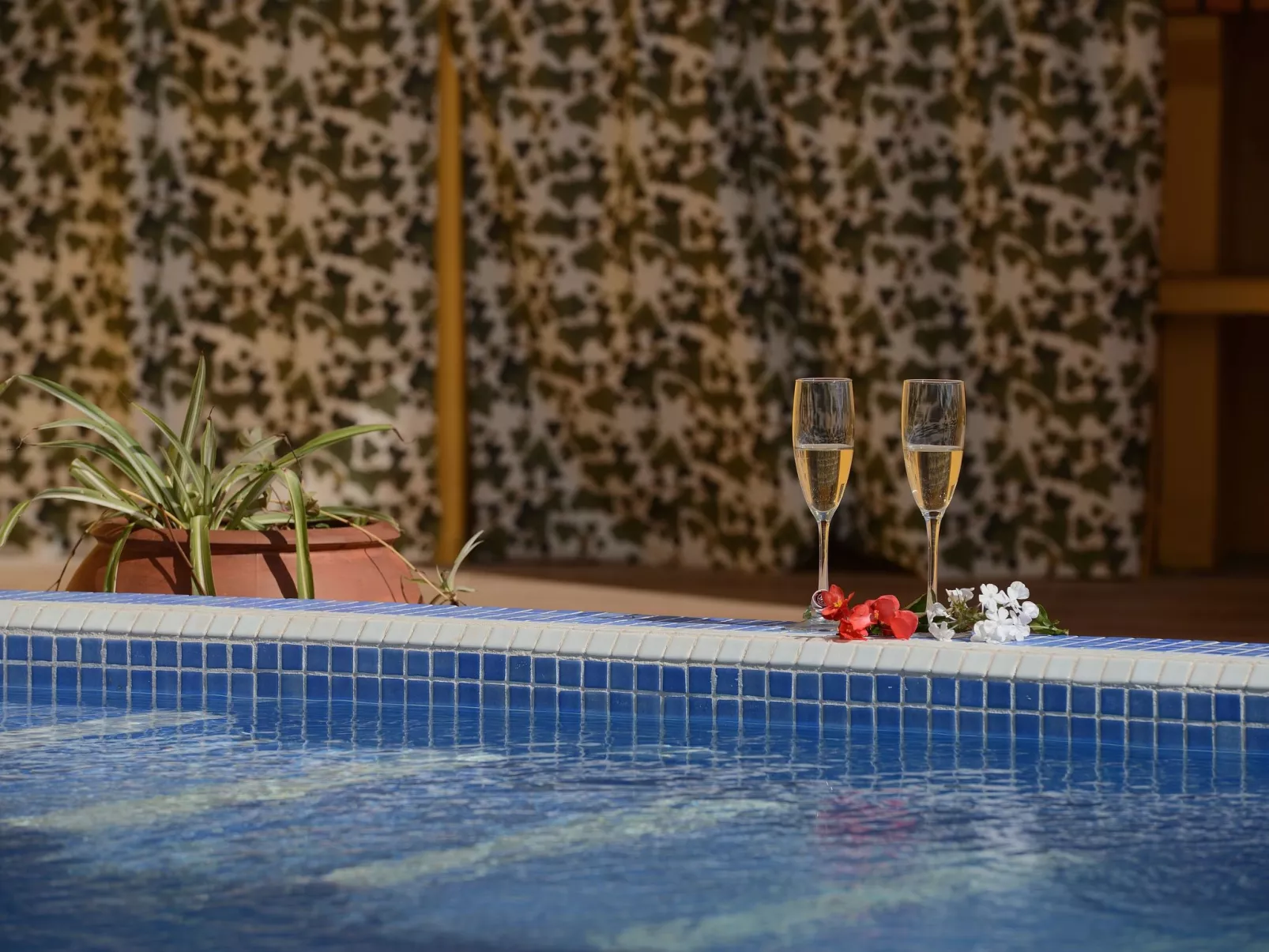 Mit Schwimmbad nur für Erwachsene-Draußen