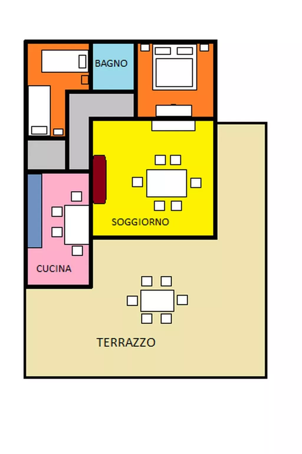Mit grosser Terrasse direkt am Meer-Inside