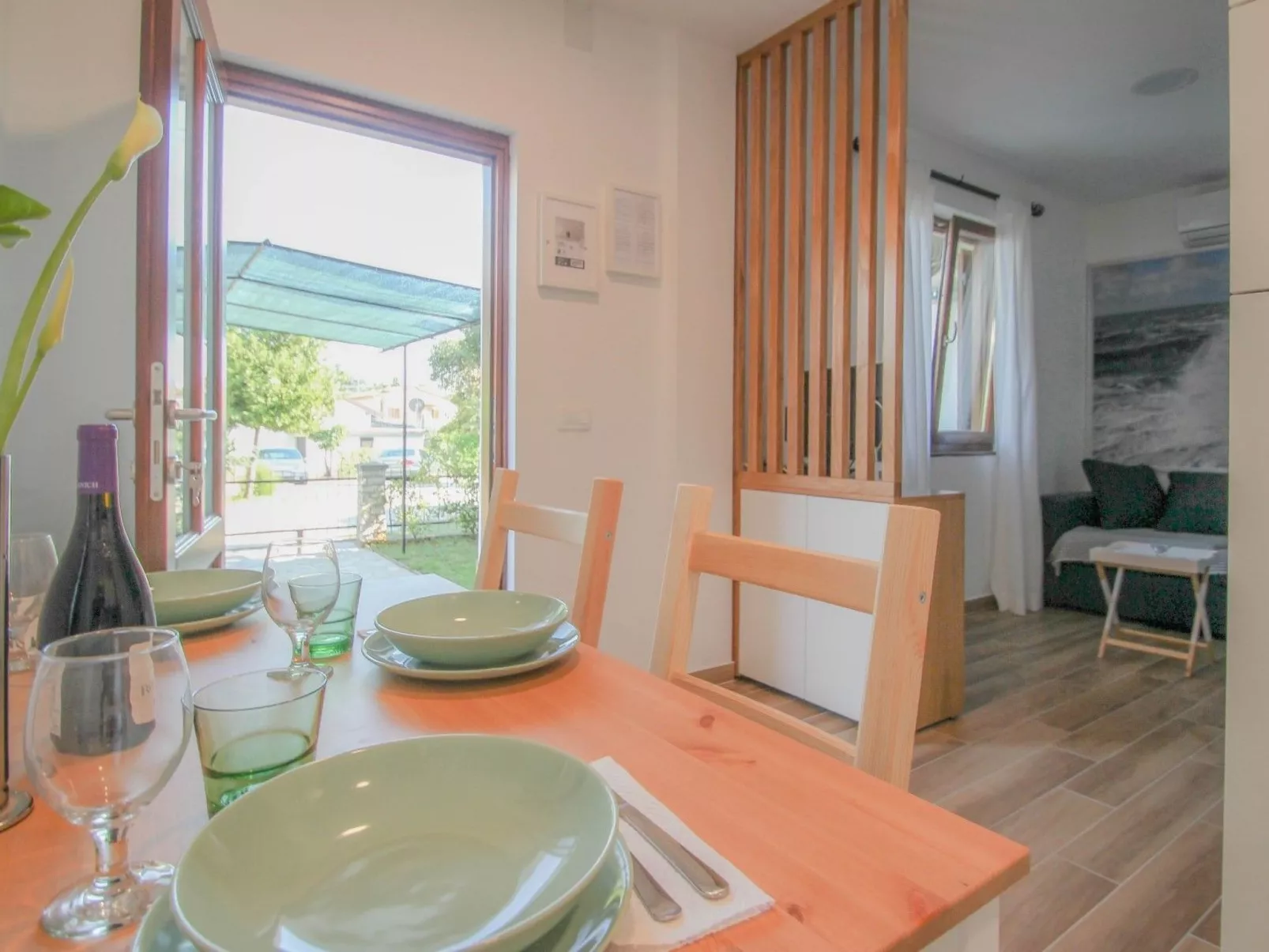 Studio-App mit Terrasse für 2 Personen-Drinnen