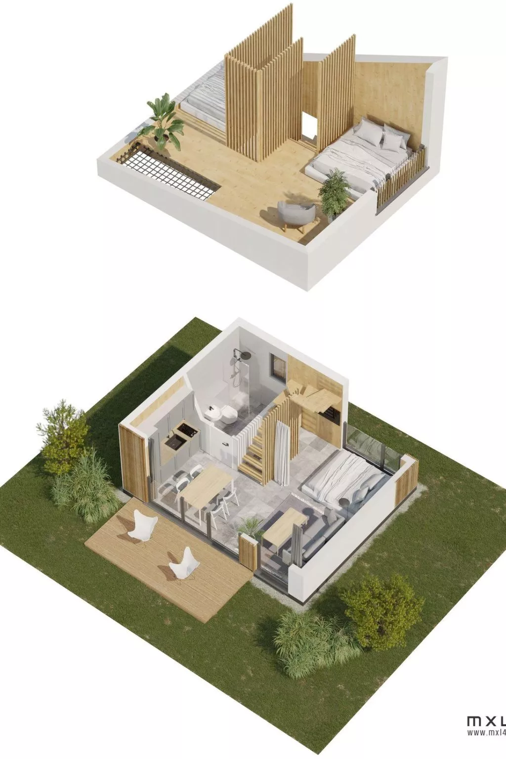 Mit Terrasse-Drinnen