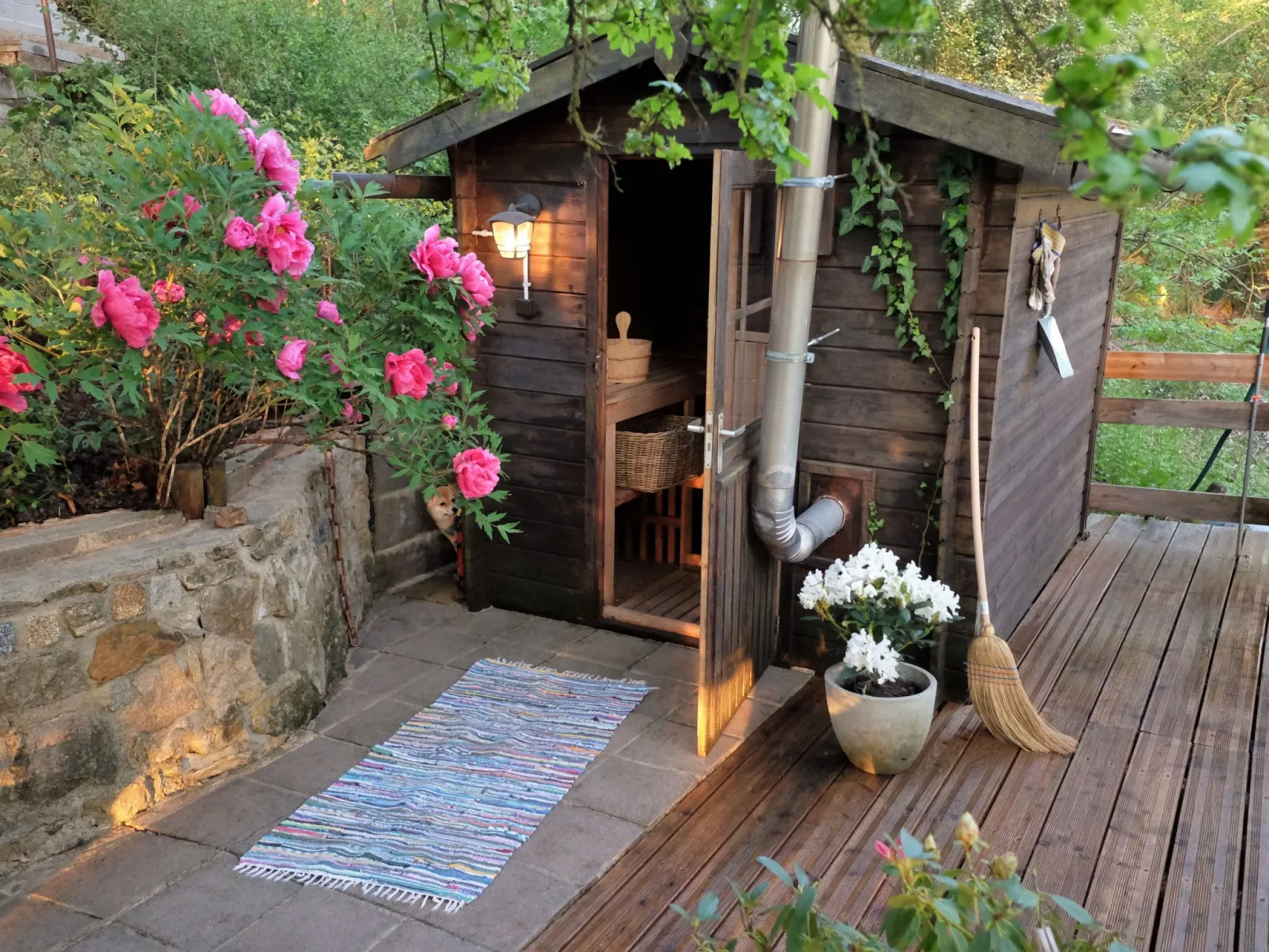 Finnisches Holzhaus-Draußen