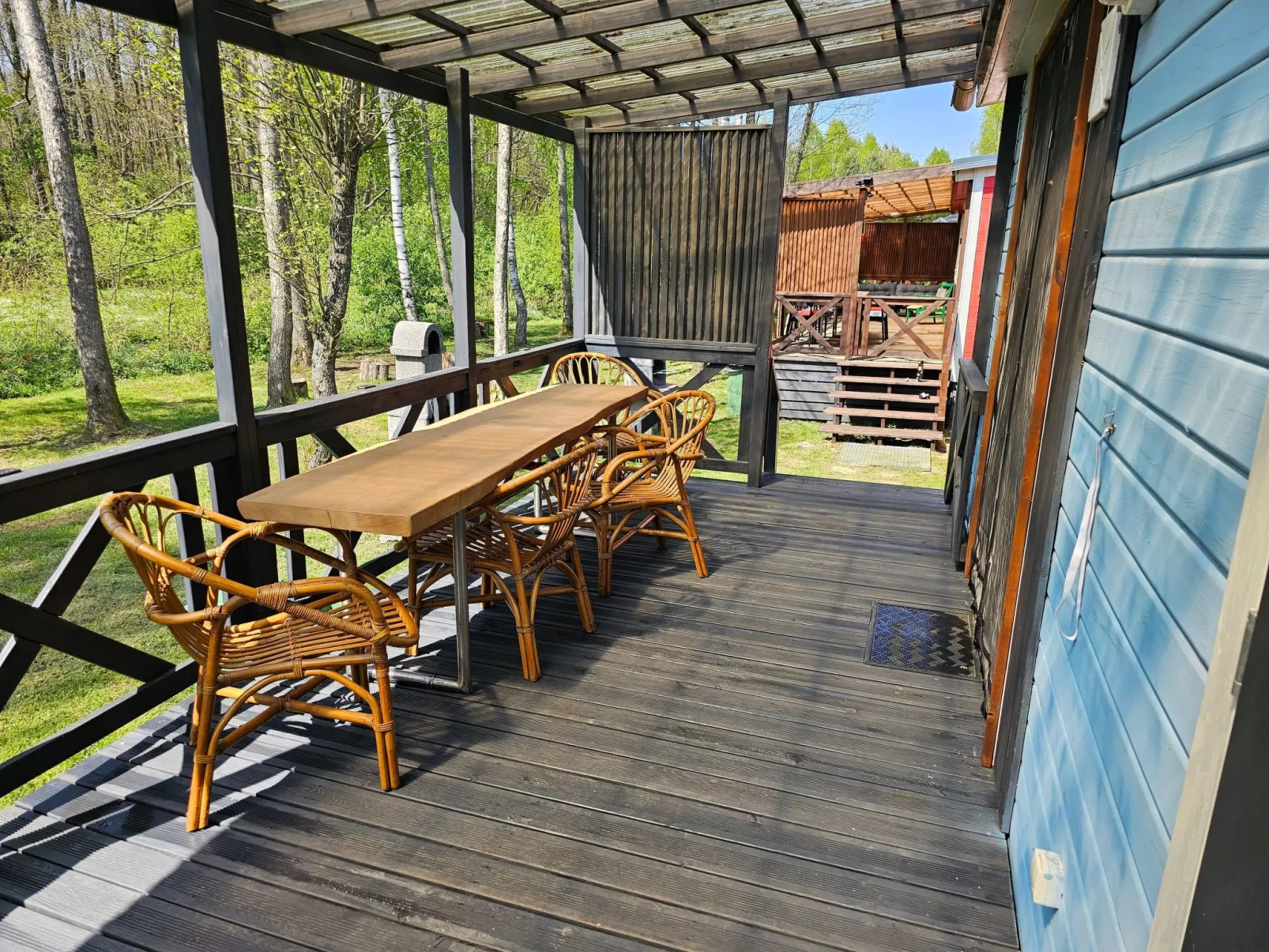 Ganzjahreshäuschen - blau-Outside