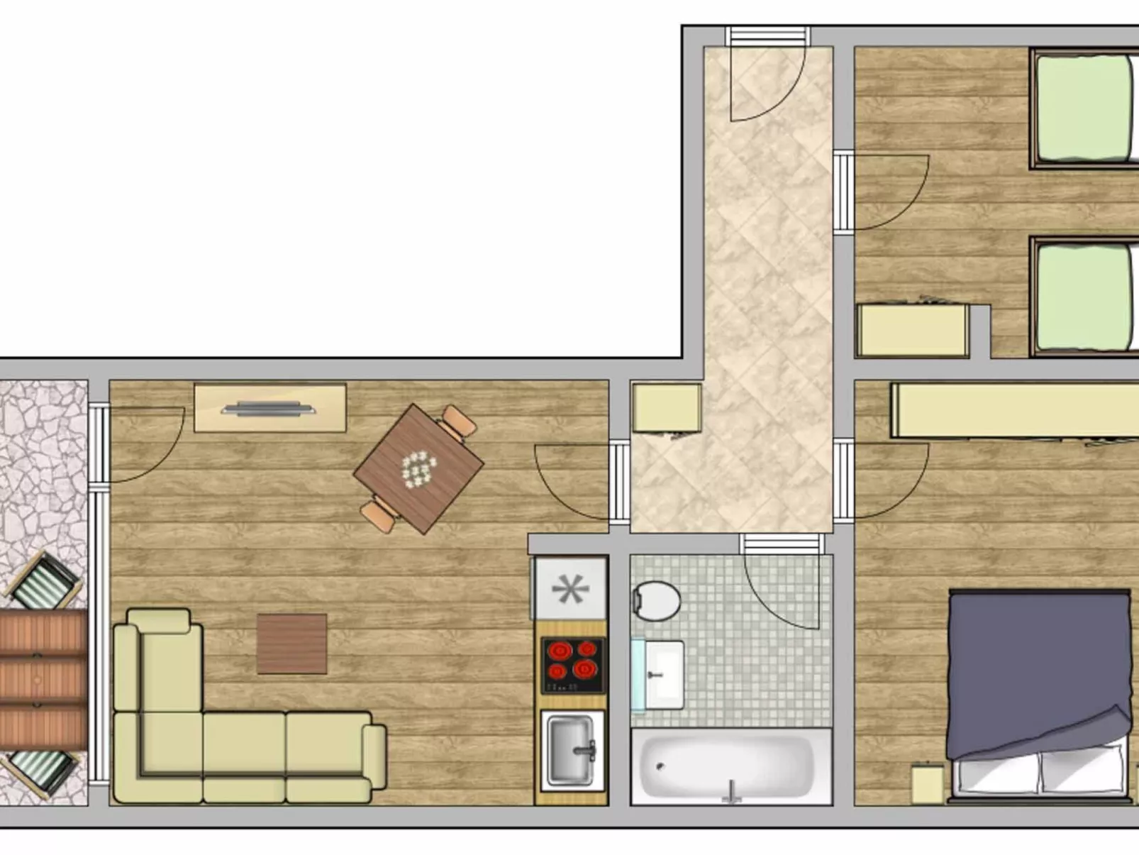 Wohnung in Garmisch Partenkirchen mit Garten-Drinnen