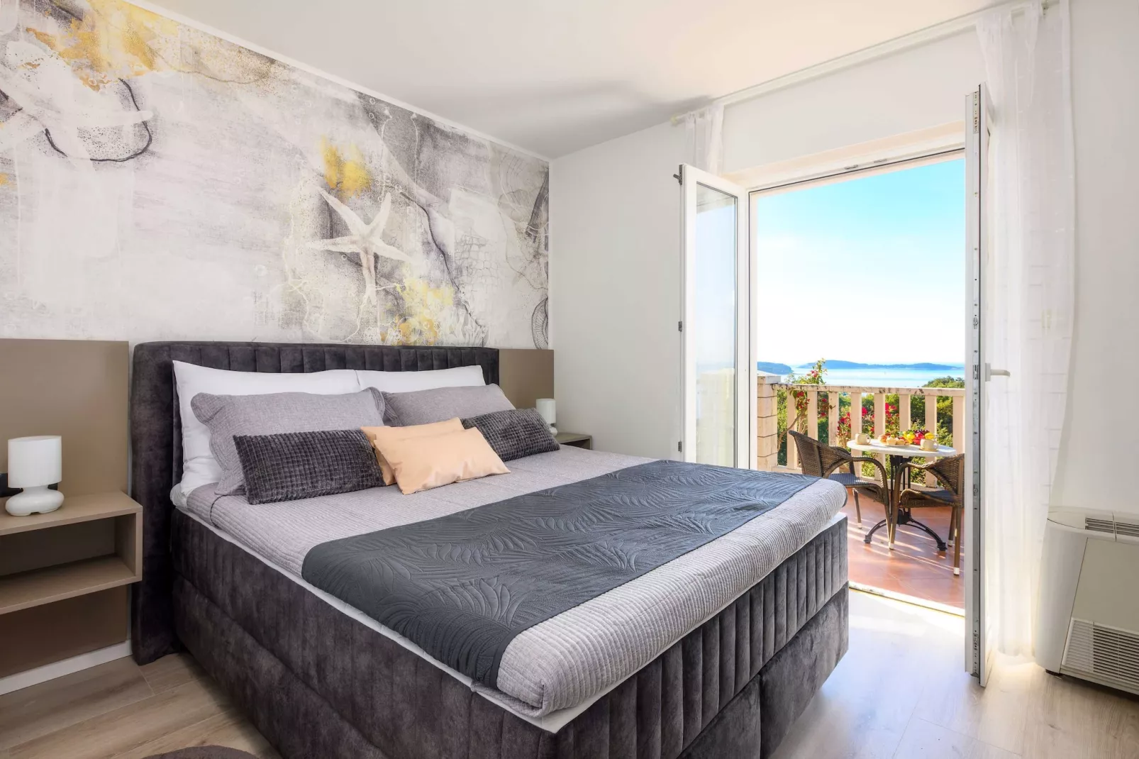 Villa Panorama Dubrovnik (S1) - Deluxe Double Room with Terrace and Sea View-Chambre