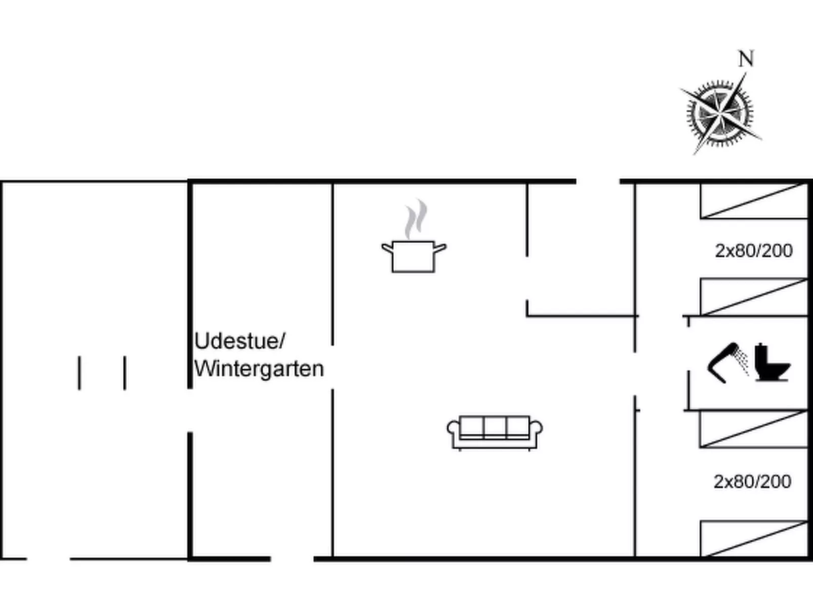 "Vemund" - 500m from the sea-Dedans