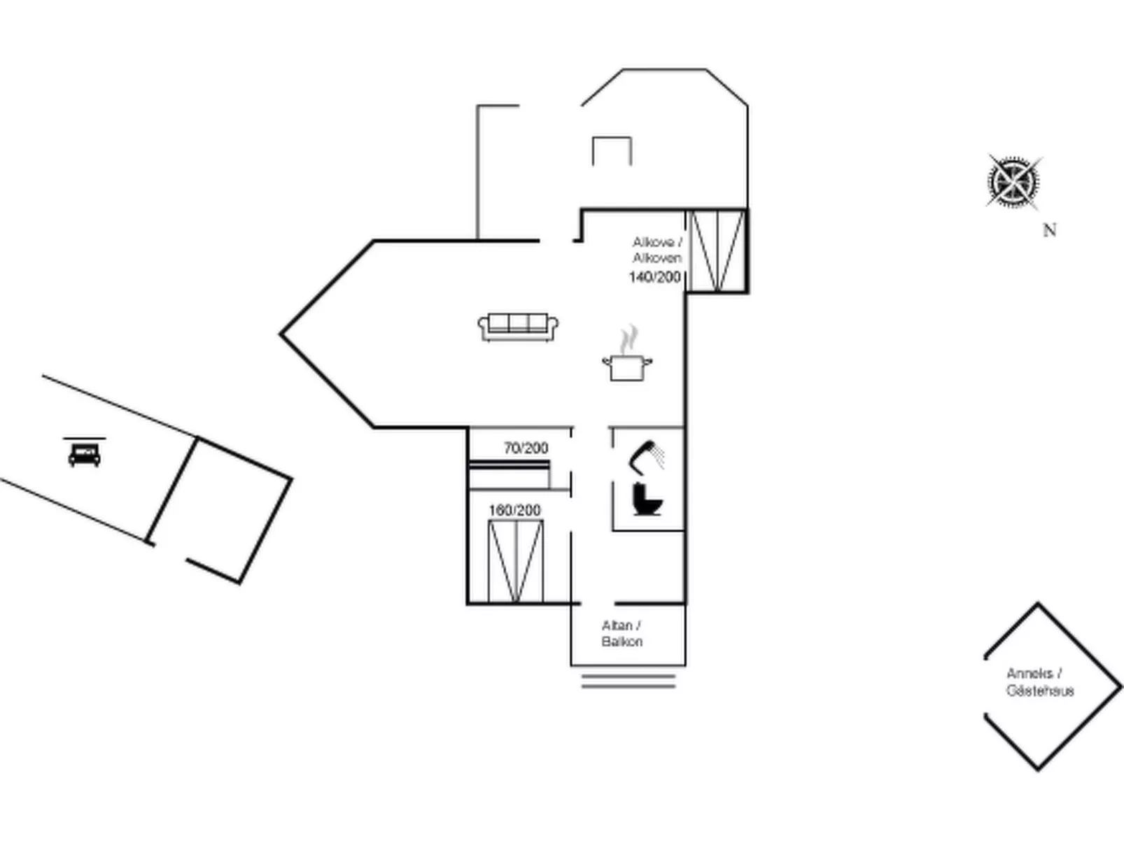 "Franke" - 1.2km from the sea - Inside