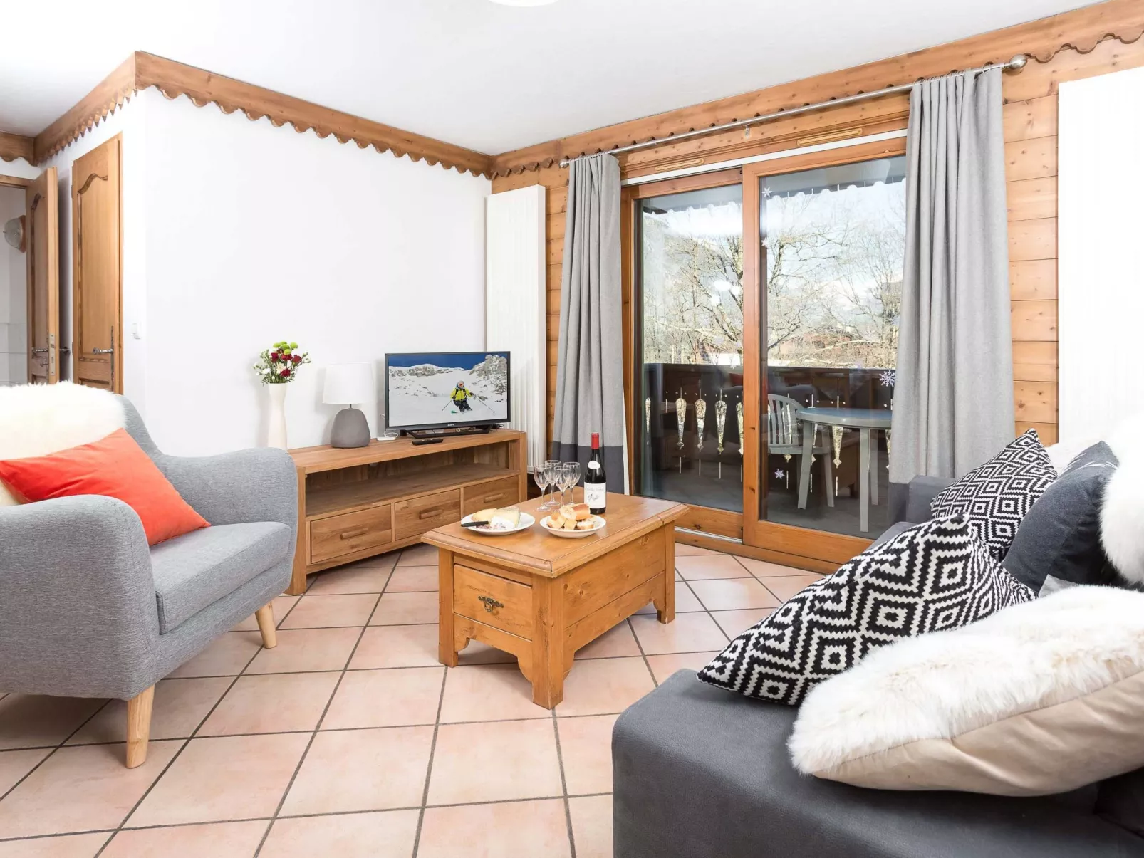 In Chamonix mit geräumigem Balkon und weitem Blick