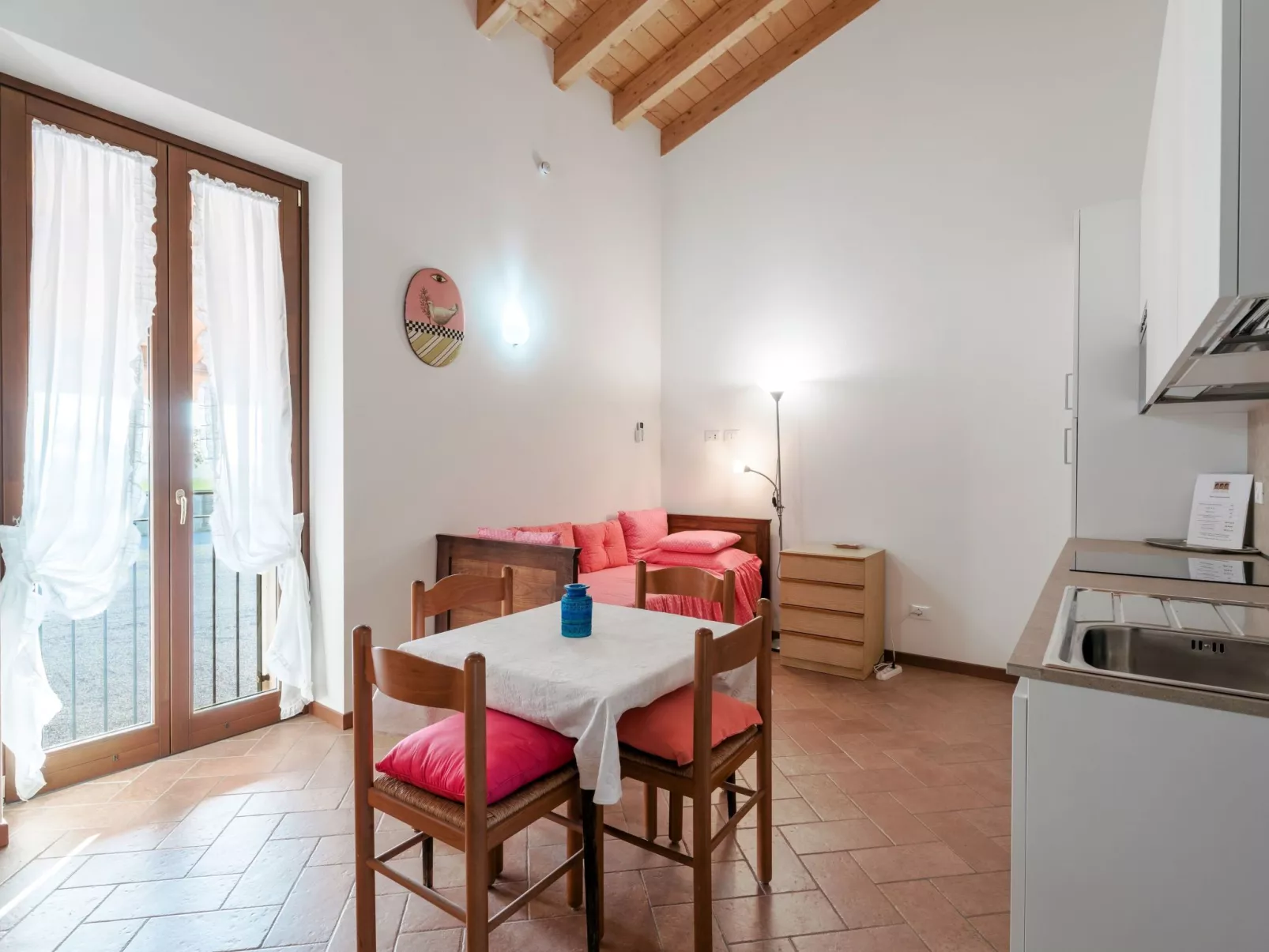 Wohnung mit Einzelbetten und Schlafsofa