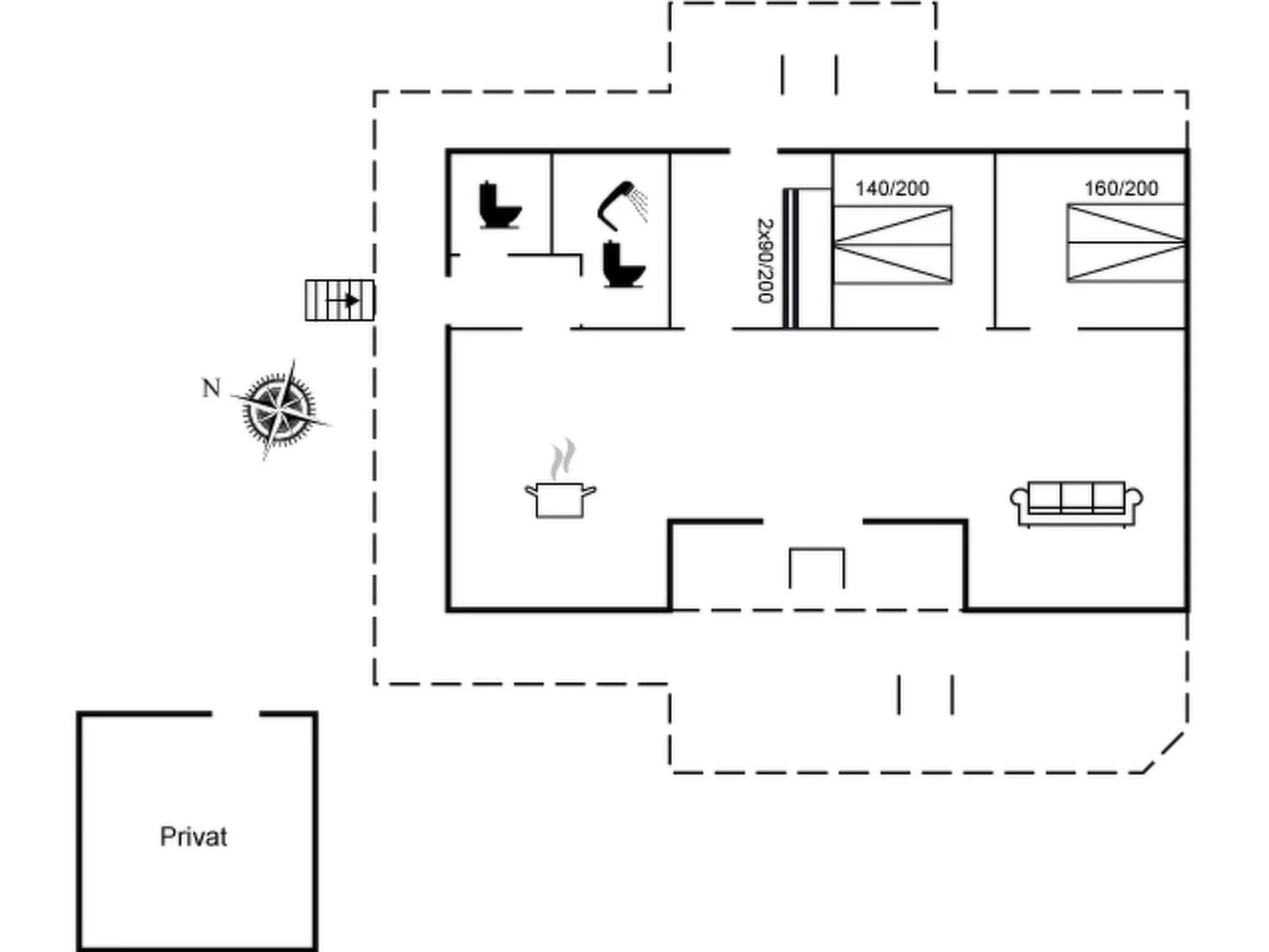 "Erikke" - 575m from the sea
