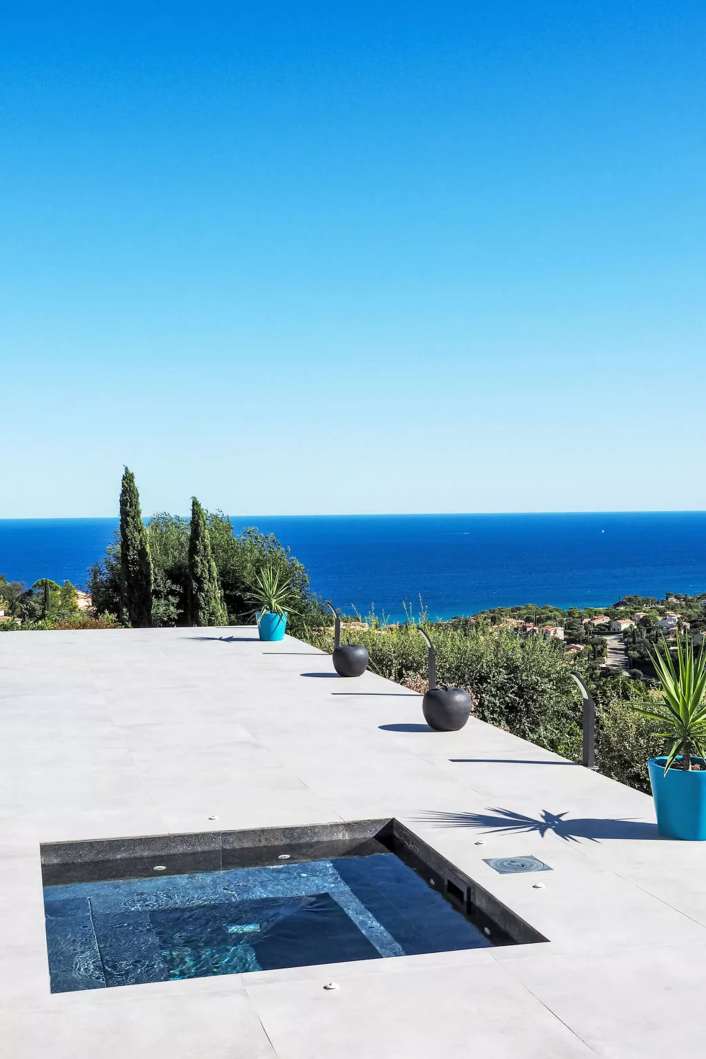 950m vom Meer, herrlicher MEERESBLICK, Pool, Jac-Draußen