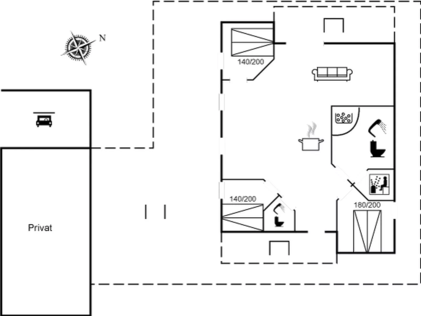 "Mildred" - 400m from the sea