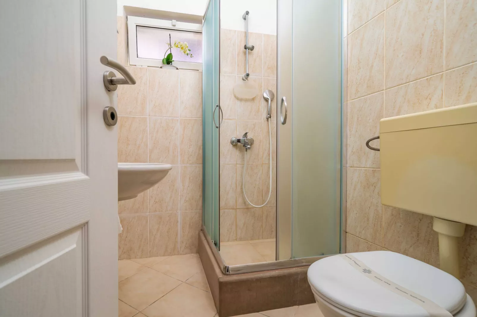 Apartments Senjo - Studio Apartment with Balcony with Sea View (Apartman 4)-Badezimmer