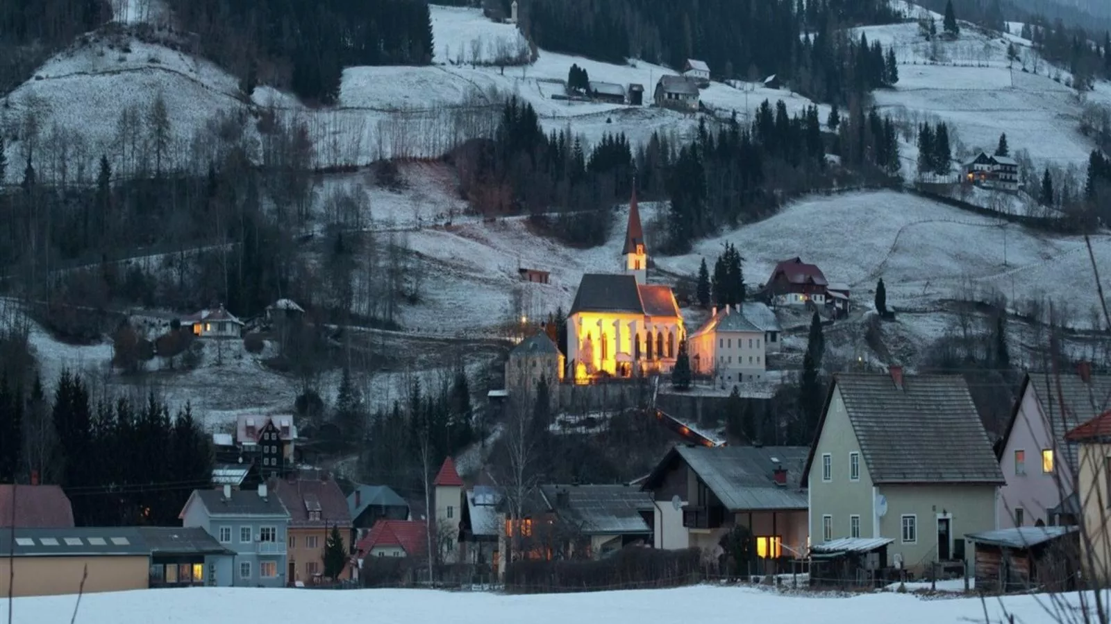 De Berghut - Area within 1km in winter