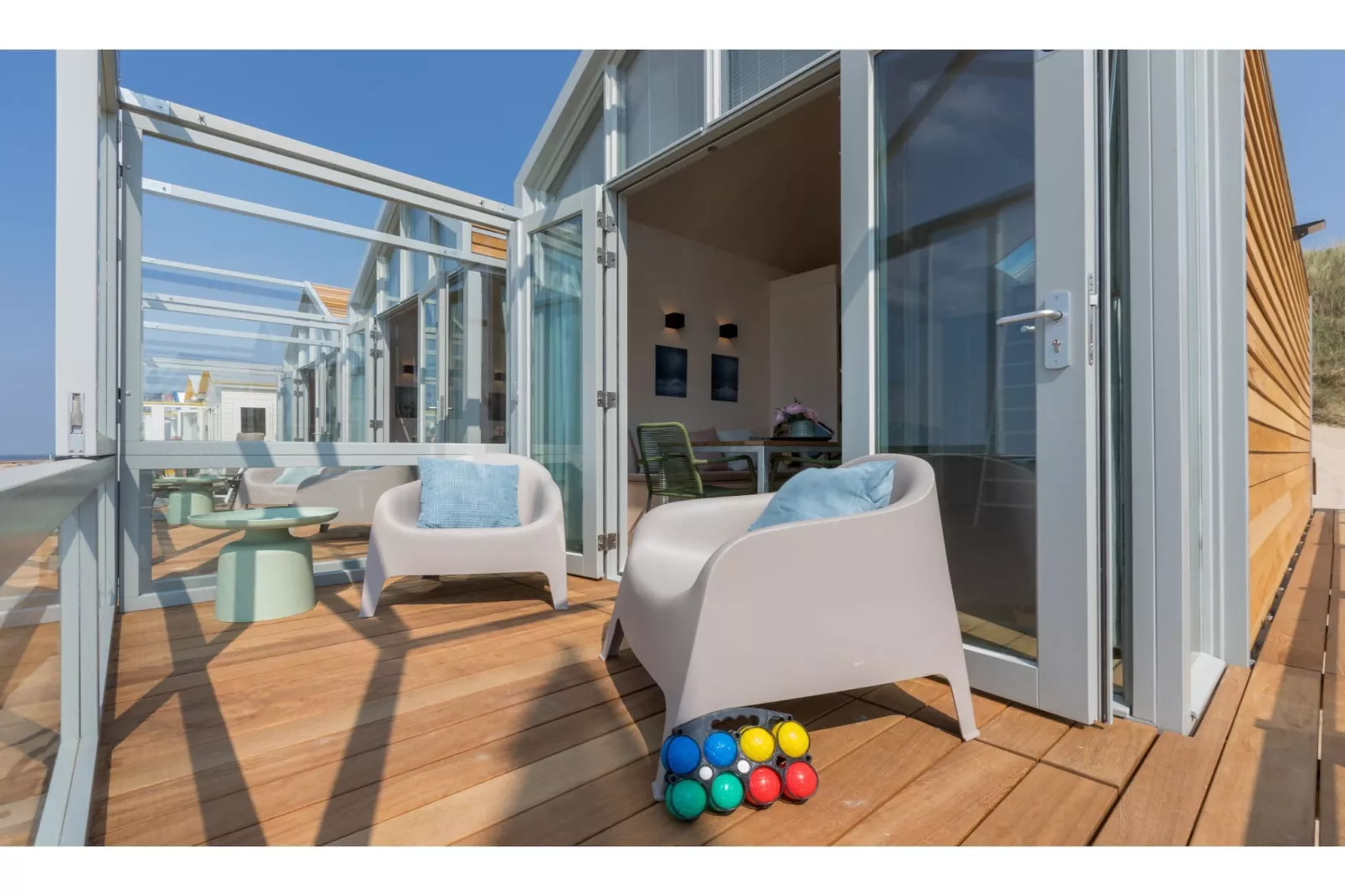 Slaapstrandhuisje - Strand dishoek 68  Dishoek-Terrace balcony