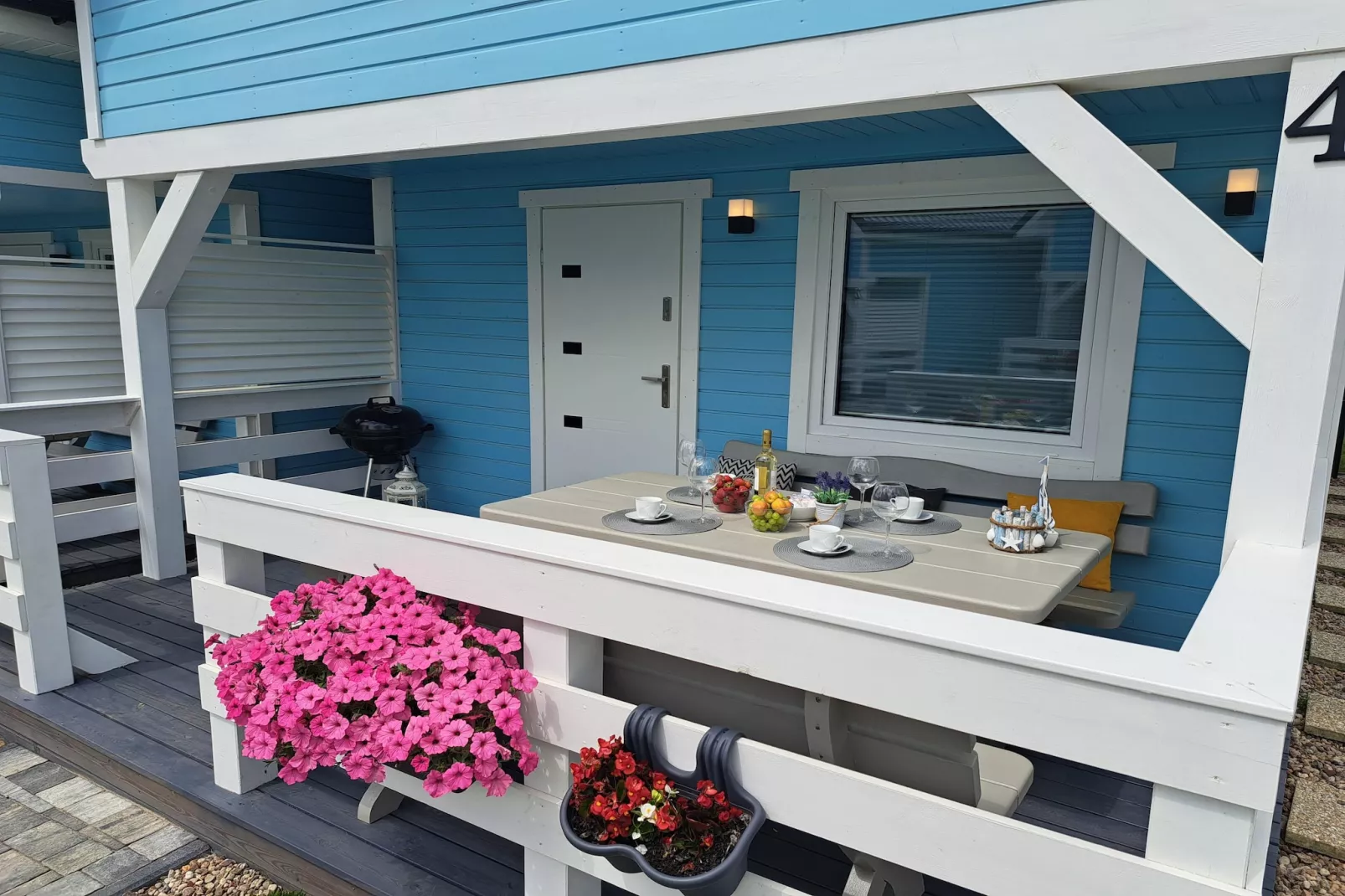 Błękitne zamorze dla 6 osób-Terrace balcony