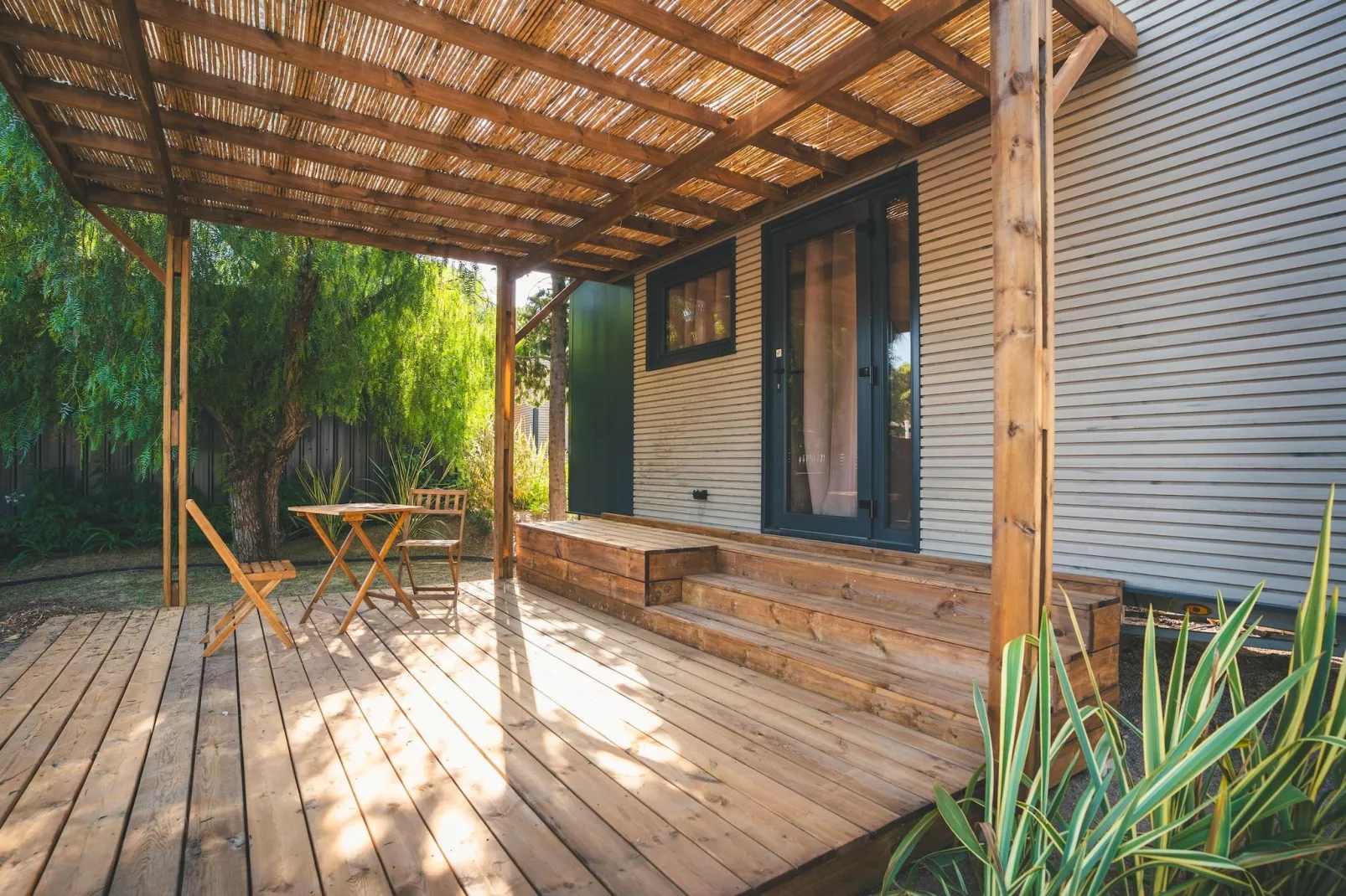 HOLA CAMP SANT SALVADOR-Tiny House-Terrasse/Balkon