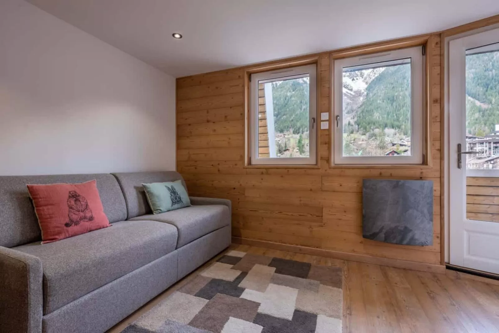 Appartement "chalet" avec parking vue imprenable-Salon