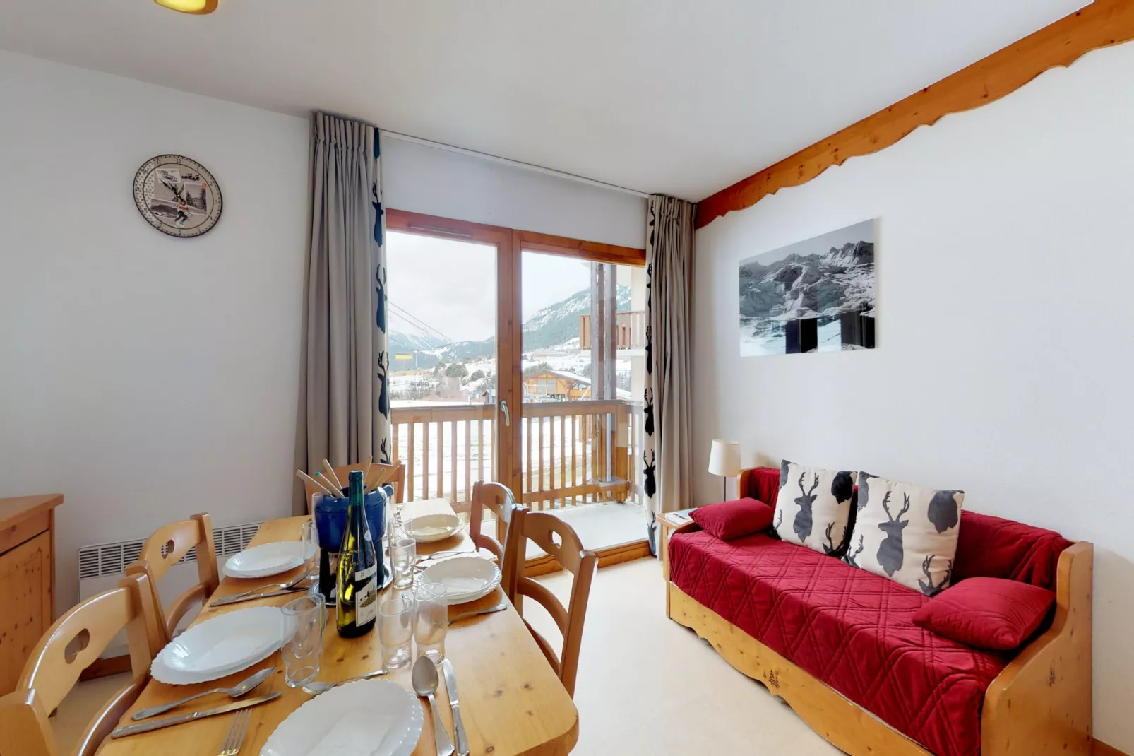 Balcons B 017 - PARC NAT. VANOISE appart. 6 pers.-Wohnzimmer