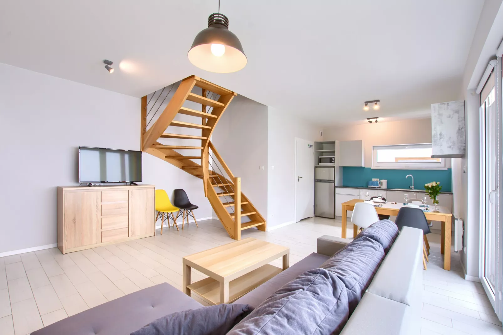 Domy z basenem Rogowo dla 7 osób-Wohnzimmer