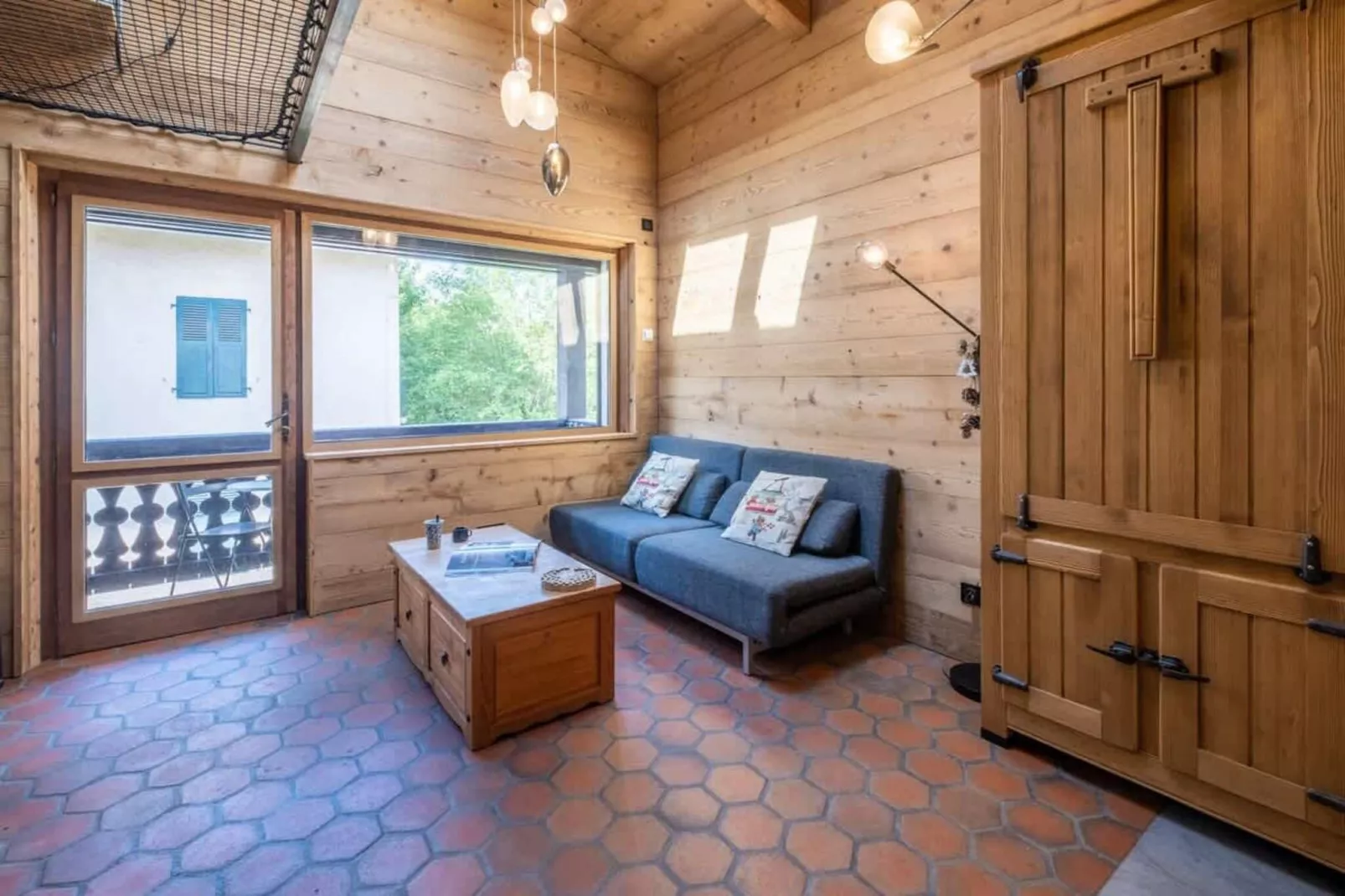 Châlet Racar pour 4 personnes centre ville et vue sur la montagne-Salon