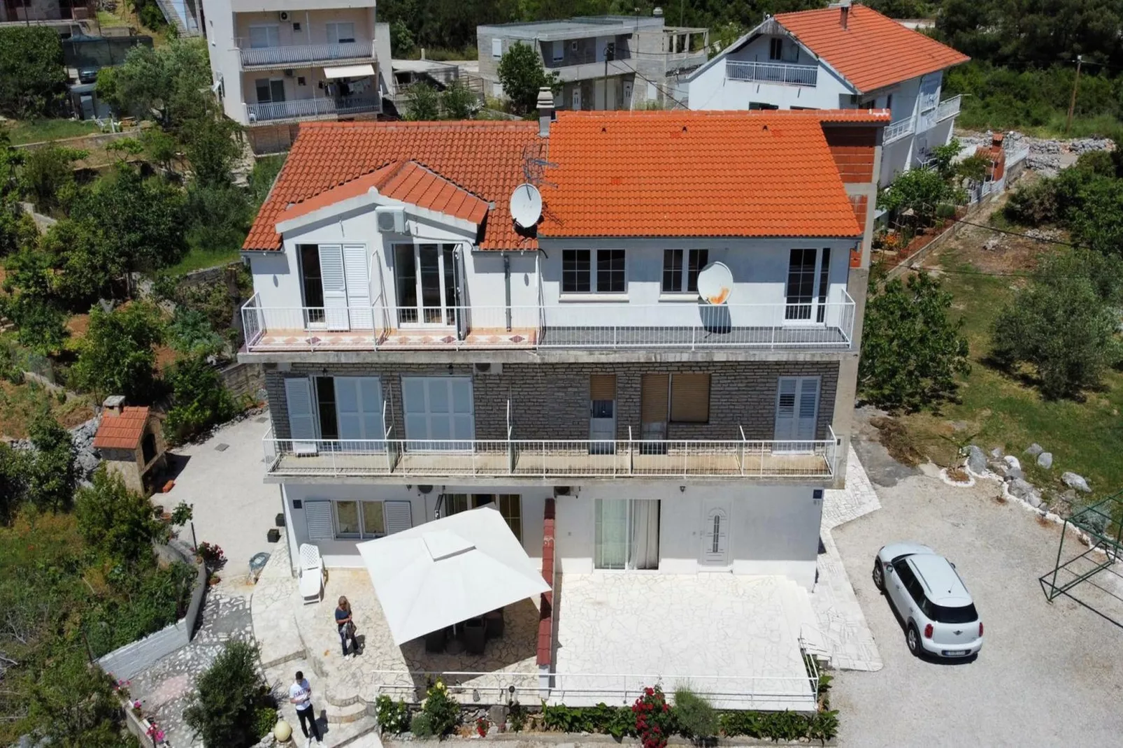 Apartments Semafor - One Bedroom Apartment with Terrace and Sea View A4 - Im Freien