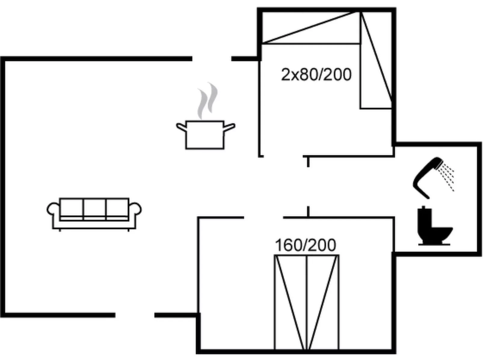 "Stjerne" - 300m from the sea-Dedans