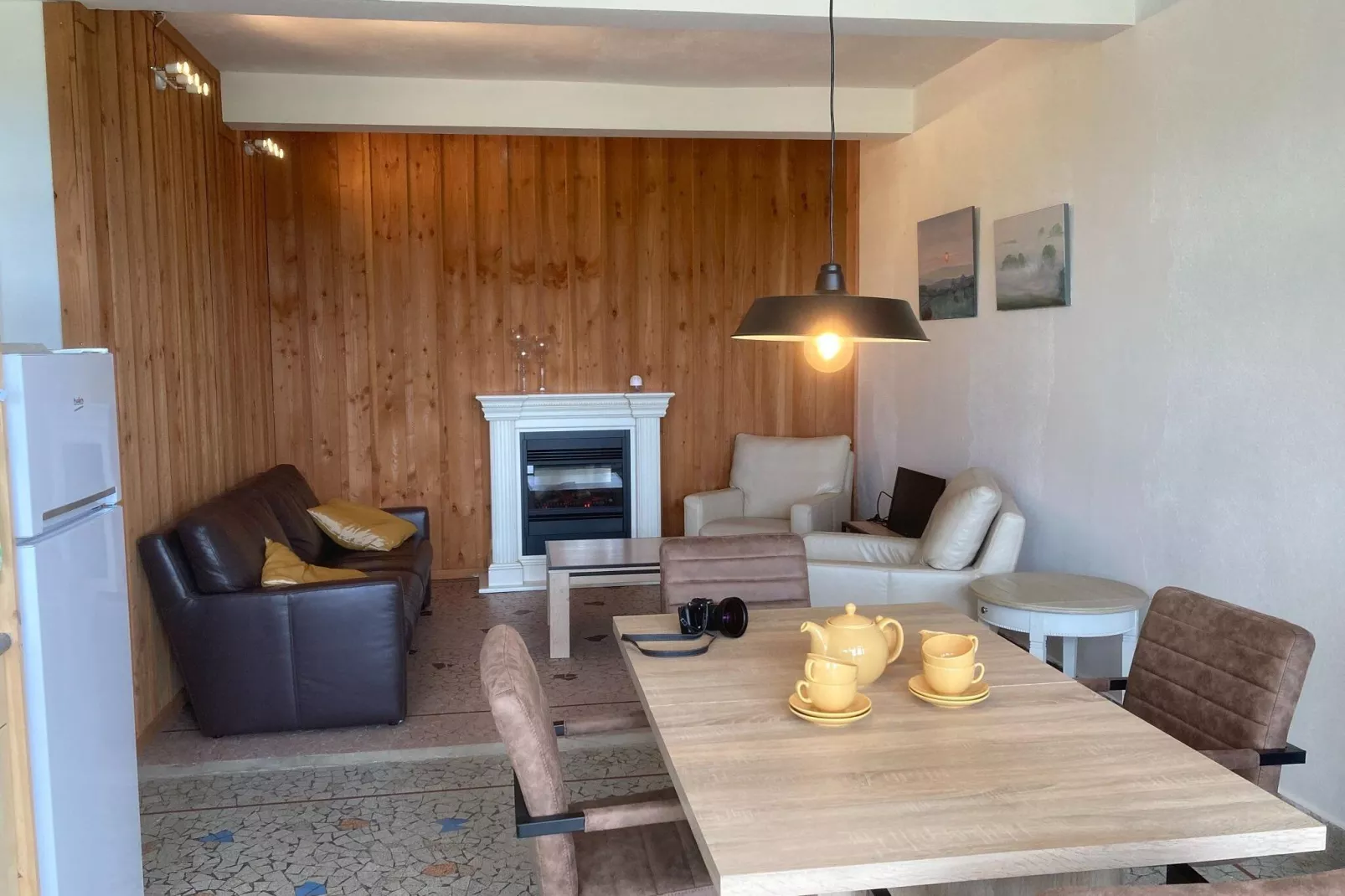 Apt Catharina 3 pers piscine partagée-Living room